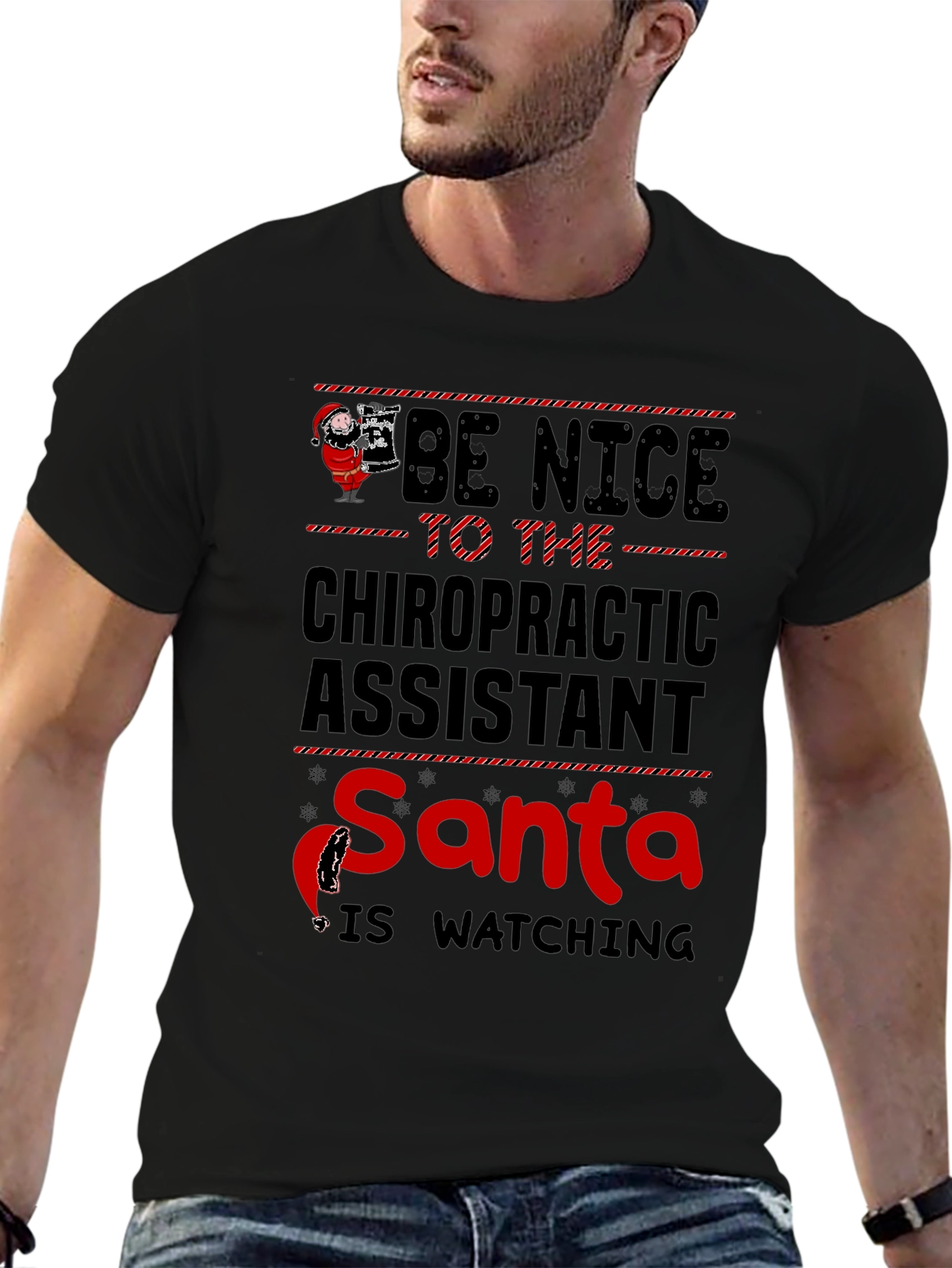 Chiropractic Assistant Christmas Santa T-Shirt