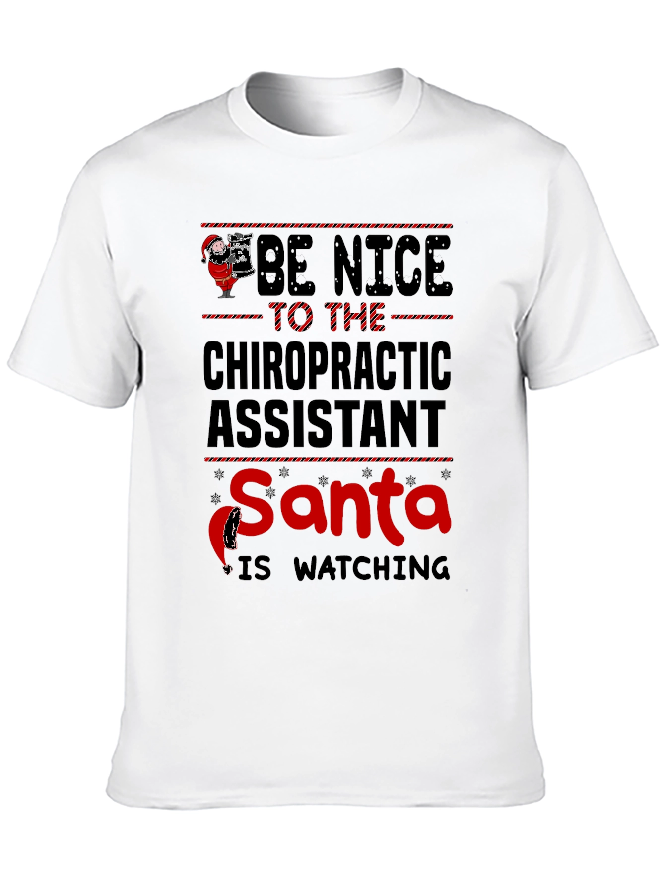 Chiropractic Assistant Christmas Santa T-Shirt