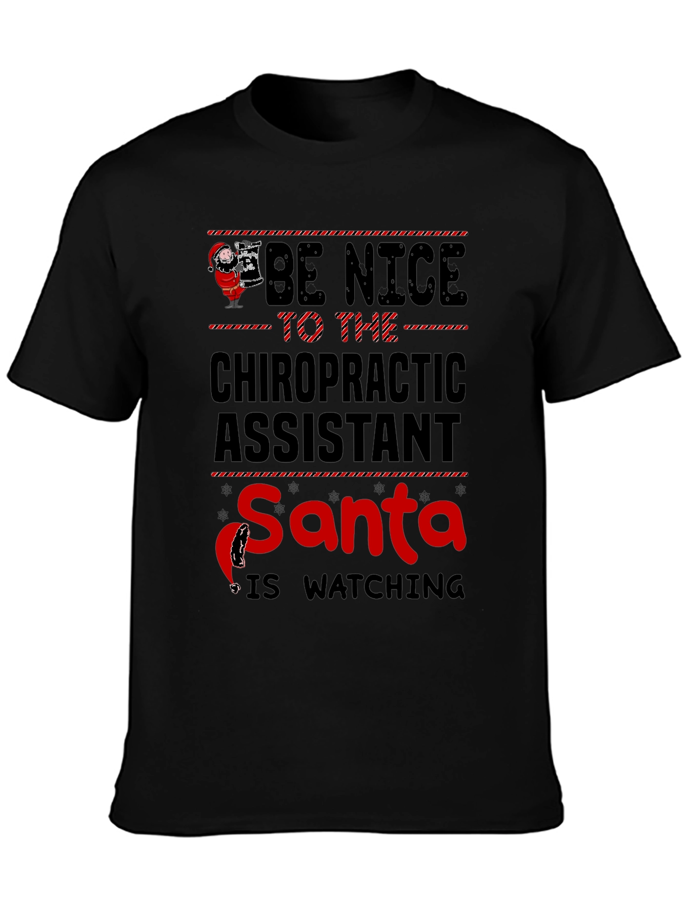 Chiropractic Assistant Christmas Santa T-Shirt