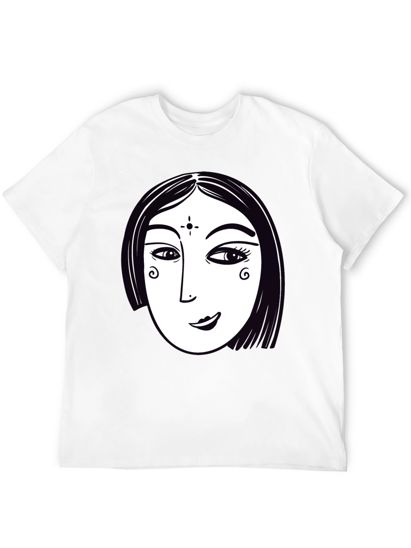 Abstract Womans Face Graphic T-Shirt