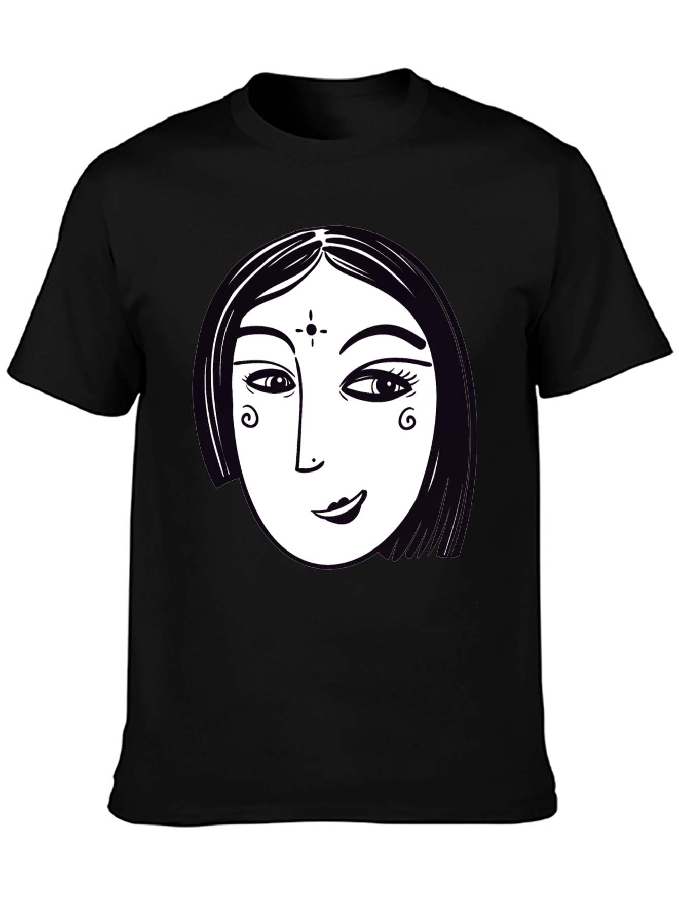 Abstract Womans Face Graphic T-Shirt