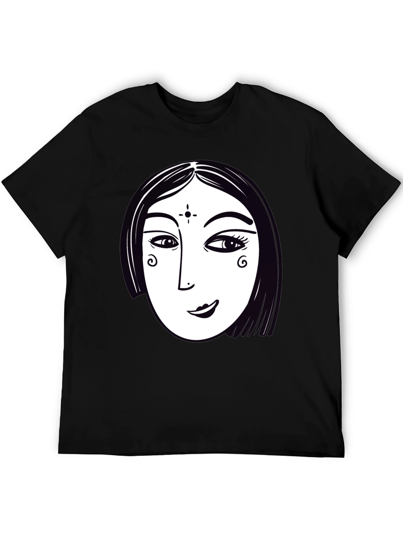 Abstract Womans Face Graphic T-Shirt
