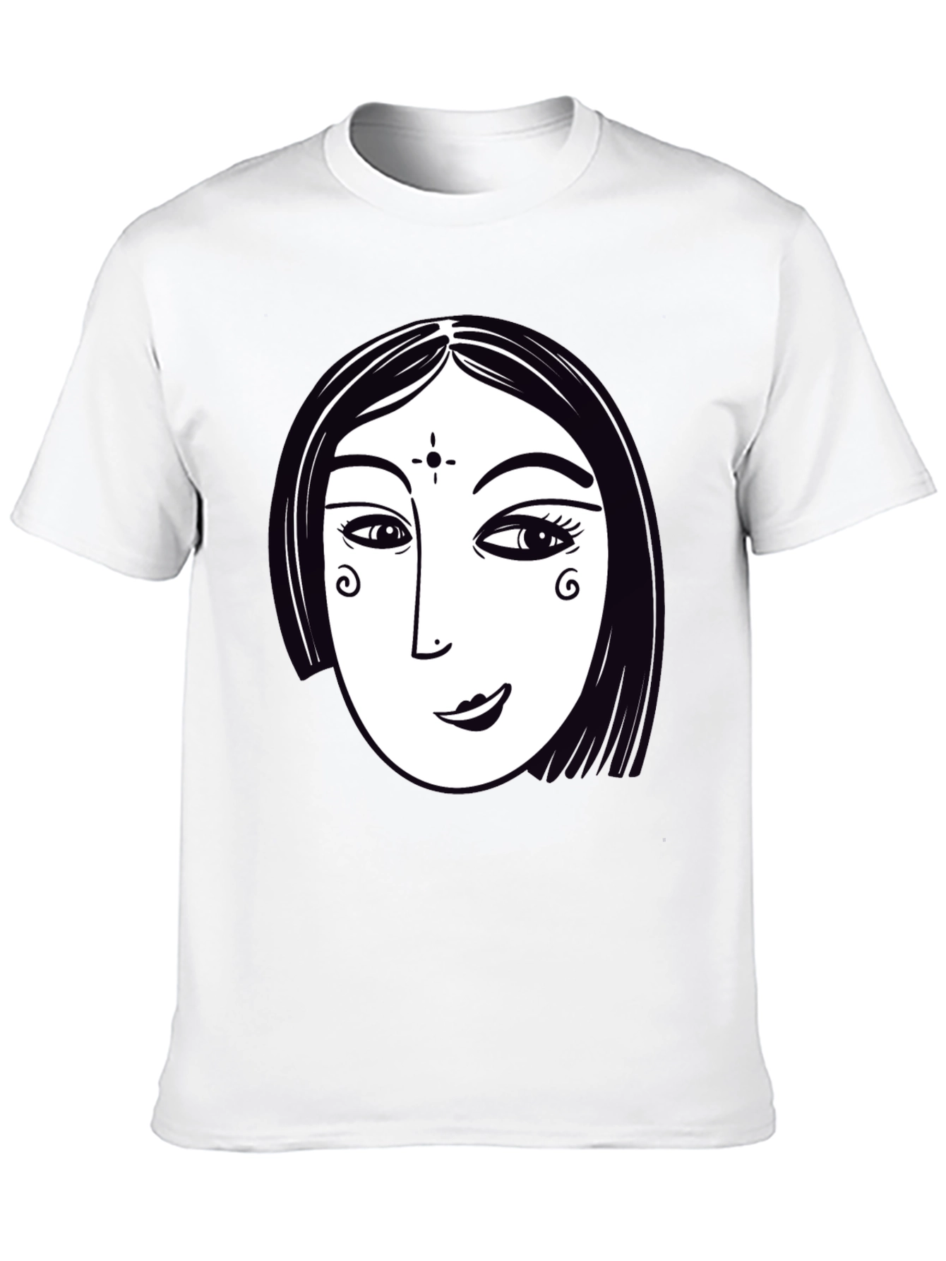 Abstract Womans Face Graphic T-Shirt