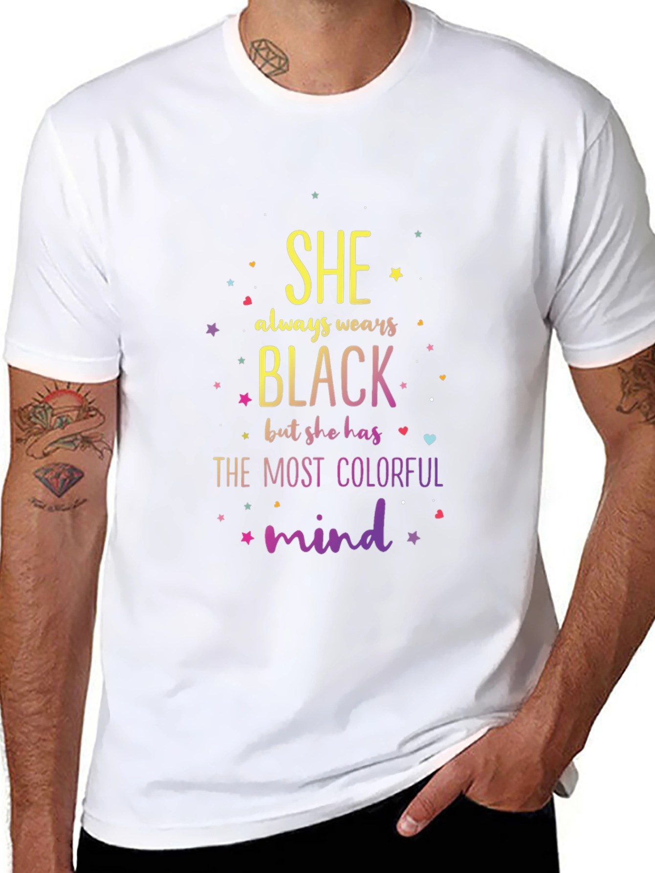 Colorful Mind Black T-Shirt