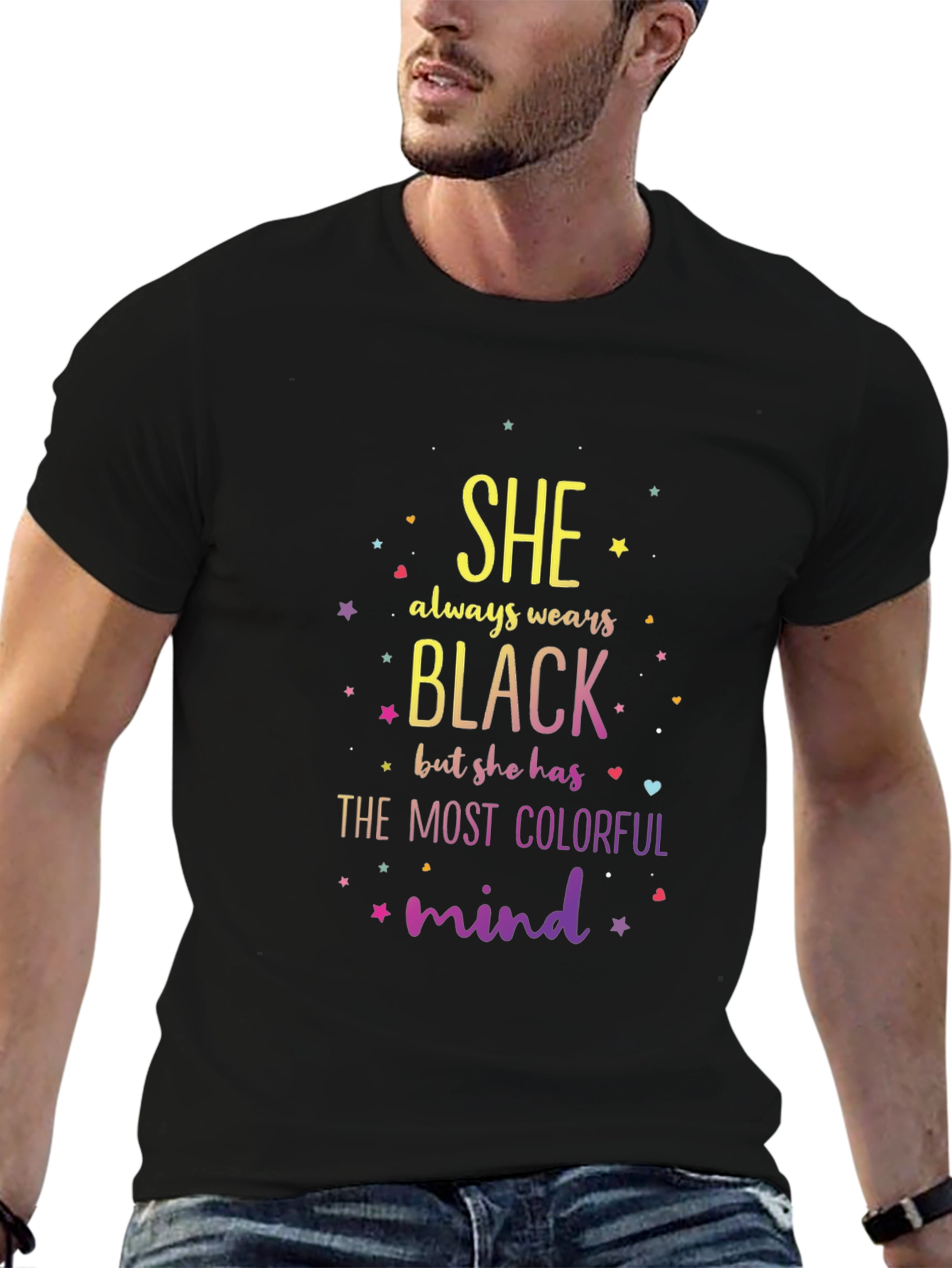 Colorful Mind Black T-Shirt