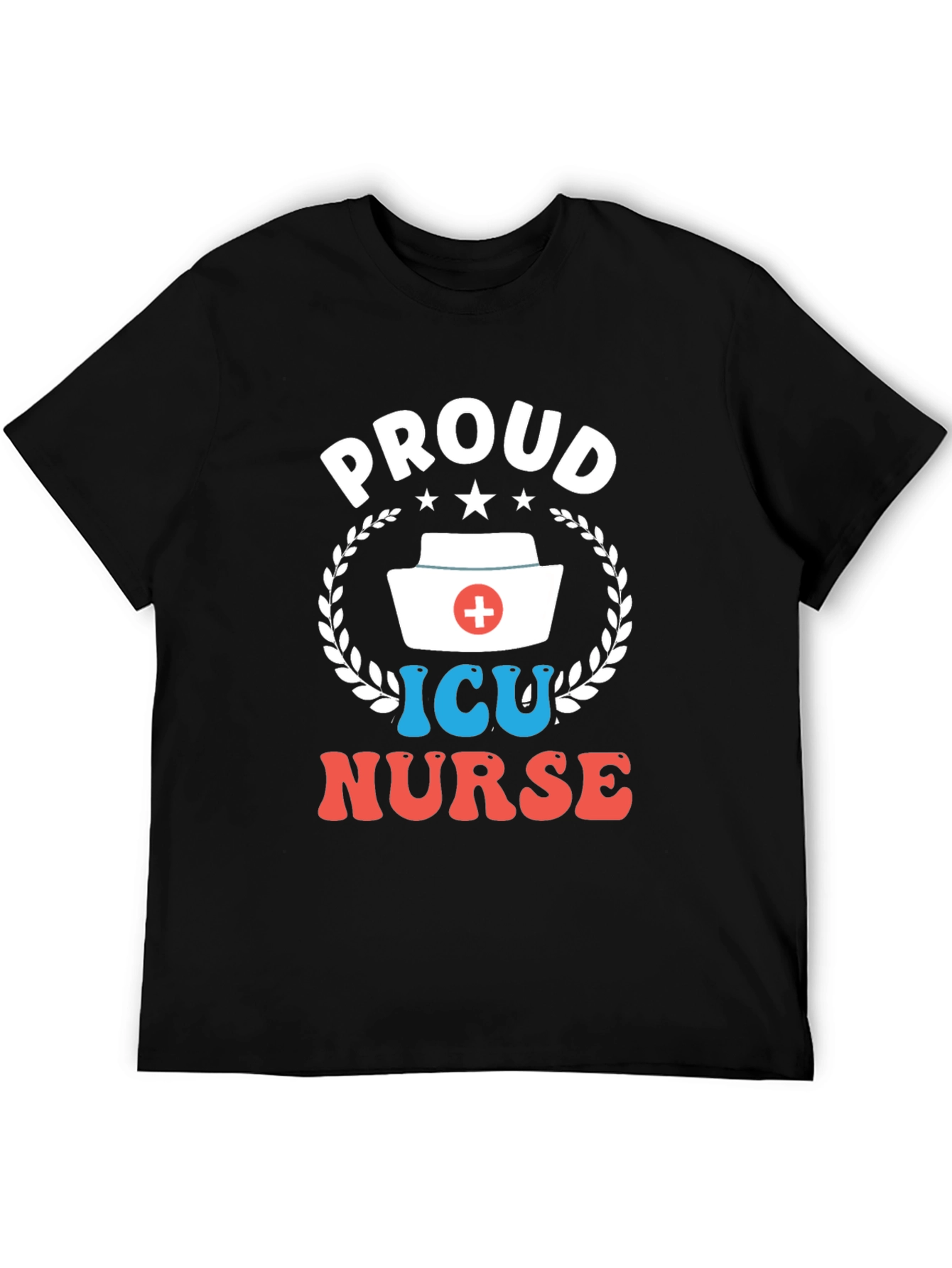 Proud ICU Nurse T-Shirt - Black