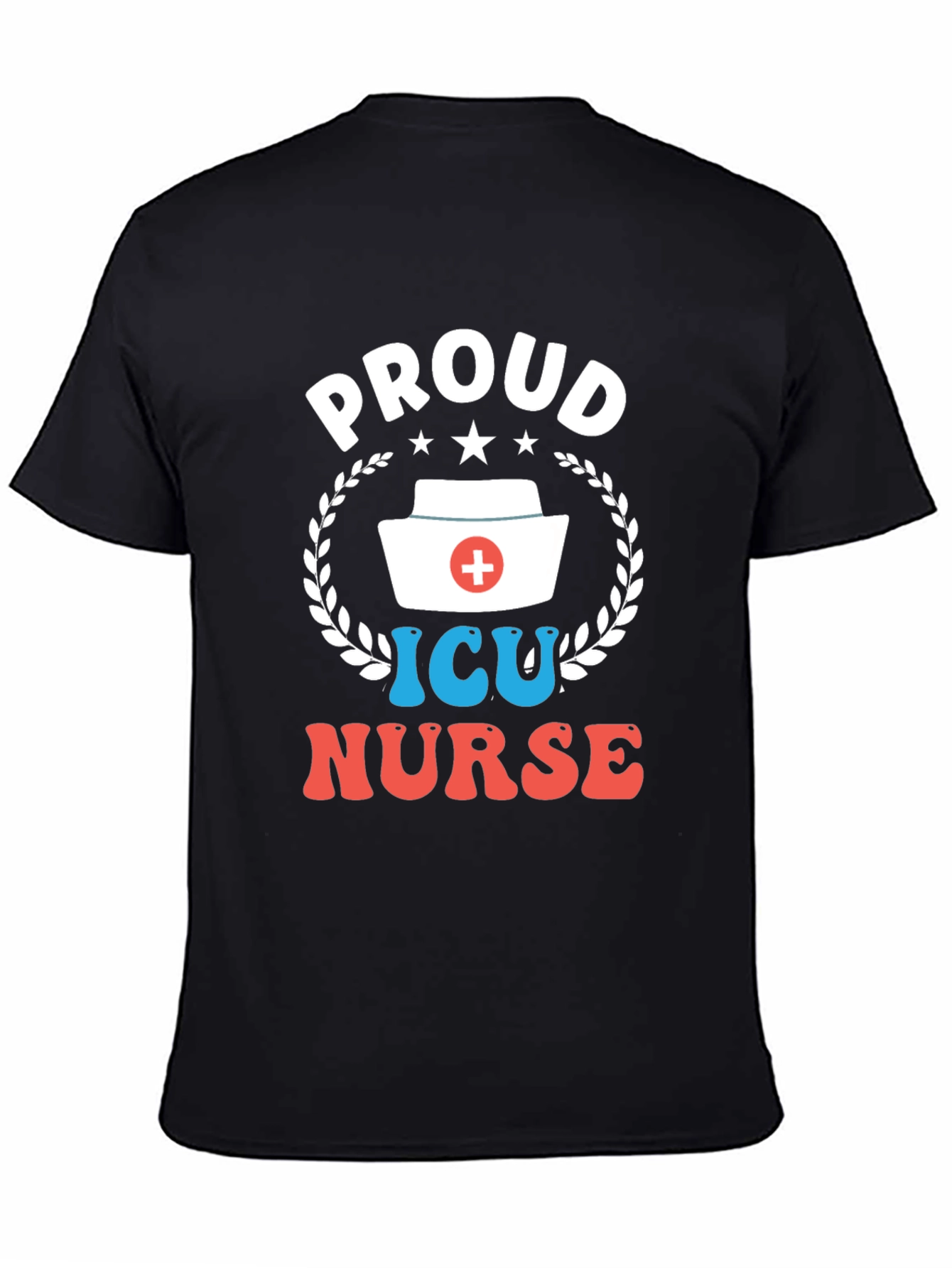 Proud ICU Nurse T-Shirt - Black
