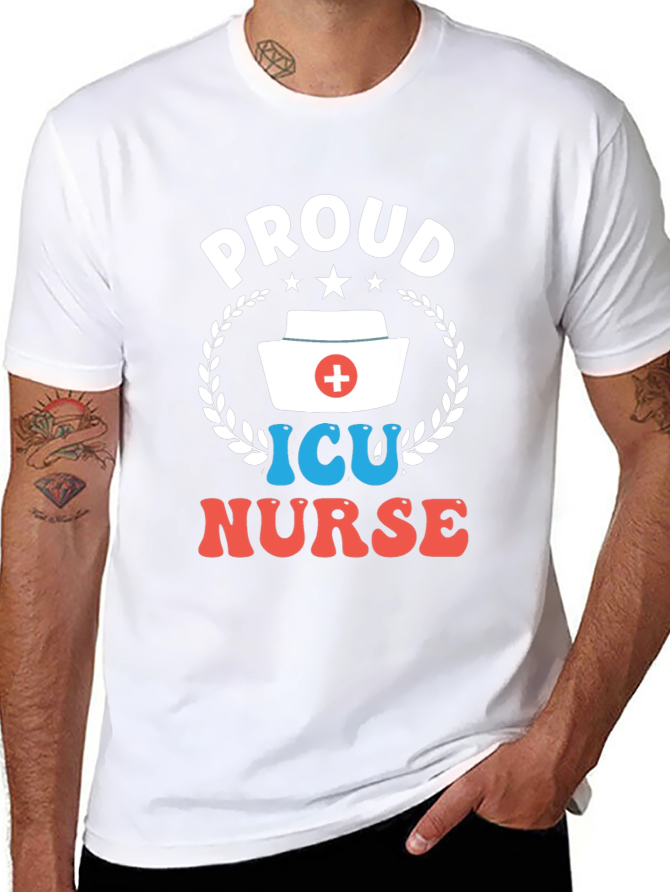 Proud ICU Nurse T-Shirt - Black
