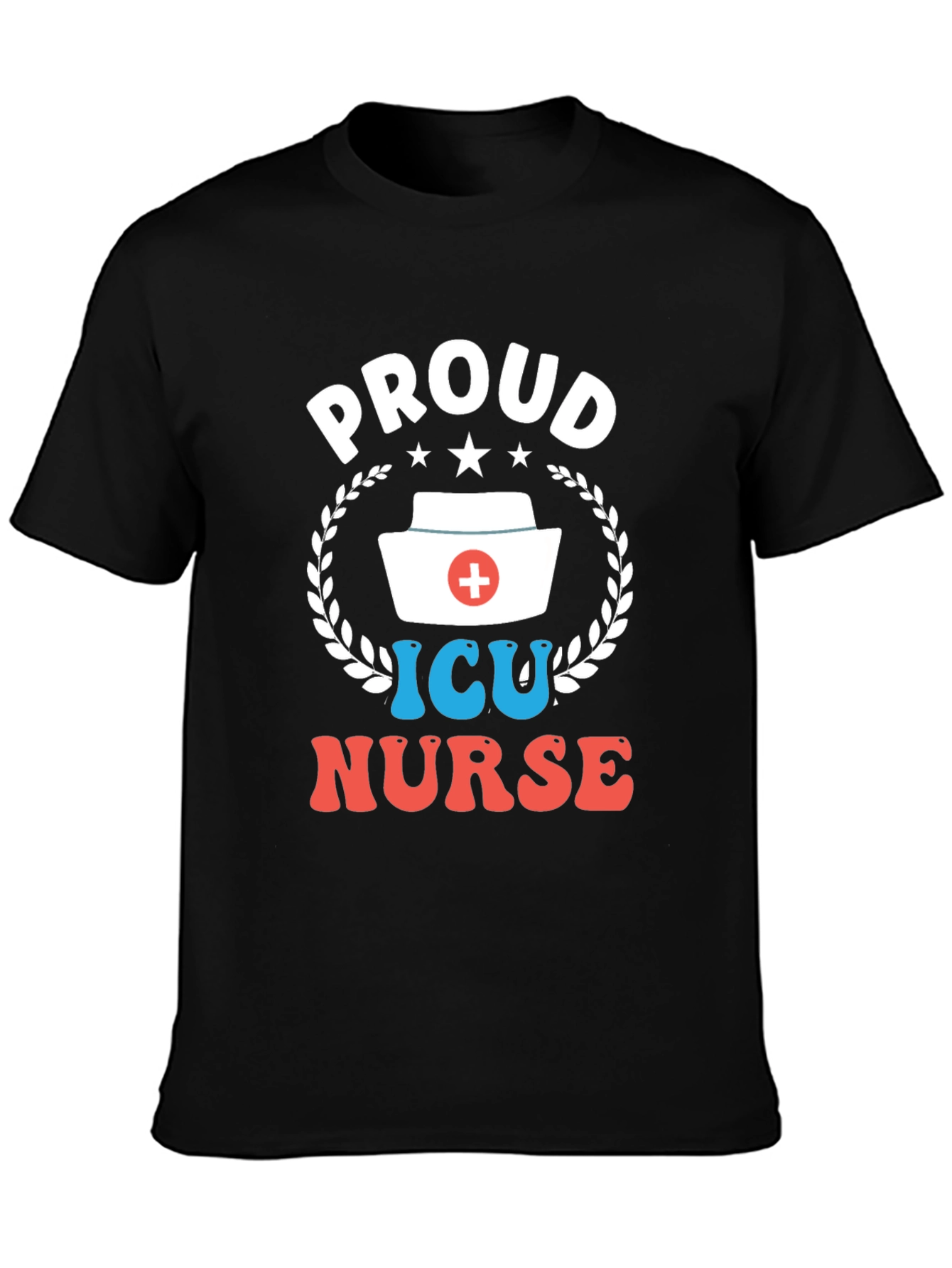 Proud ICU Nurse T-Shirt - Black