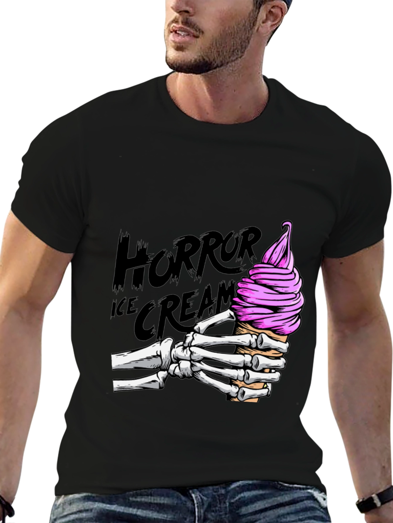 Horror Ice Cream Graphic T-Shirt