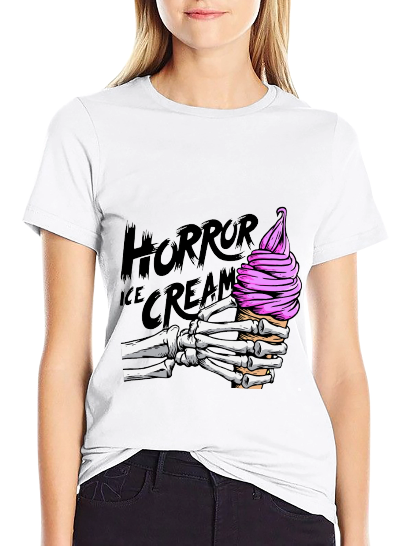 Horror Ice Cream Graphic T-Shirt