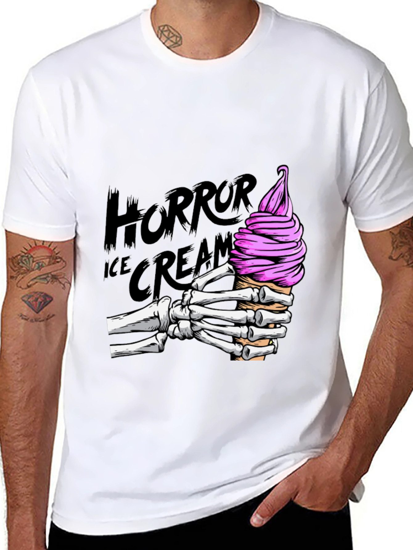 Horror Ice Cream Graphic T-Shirt