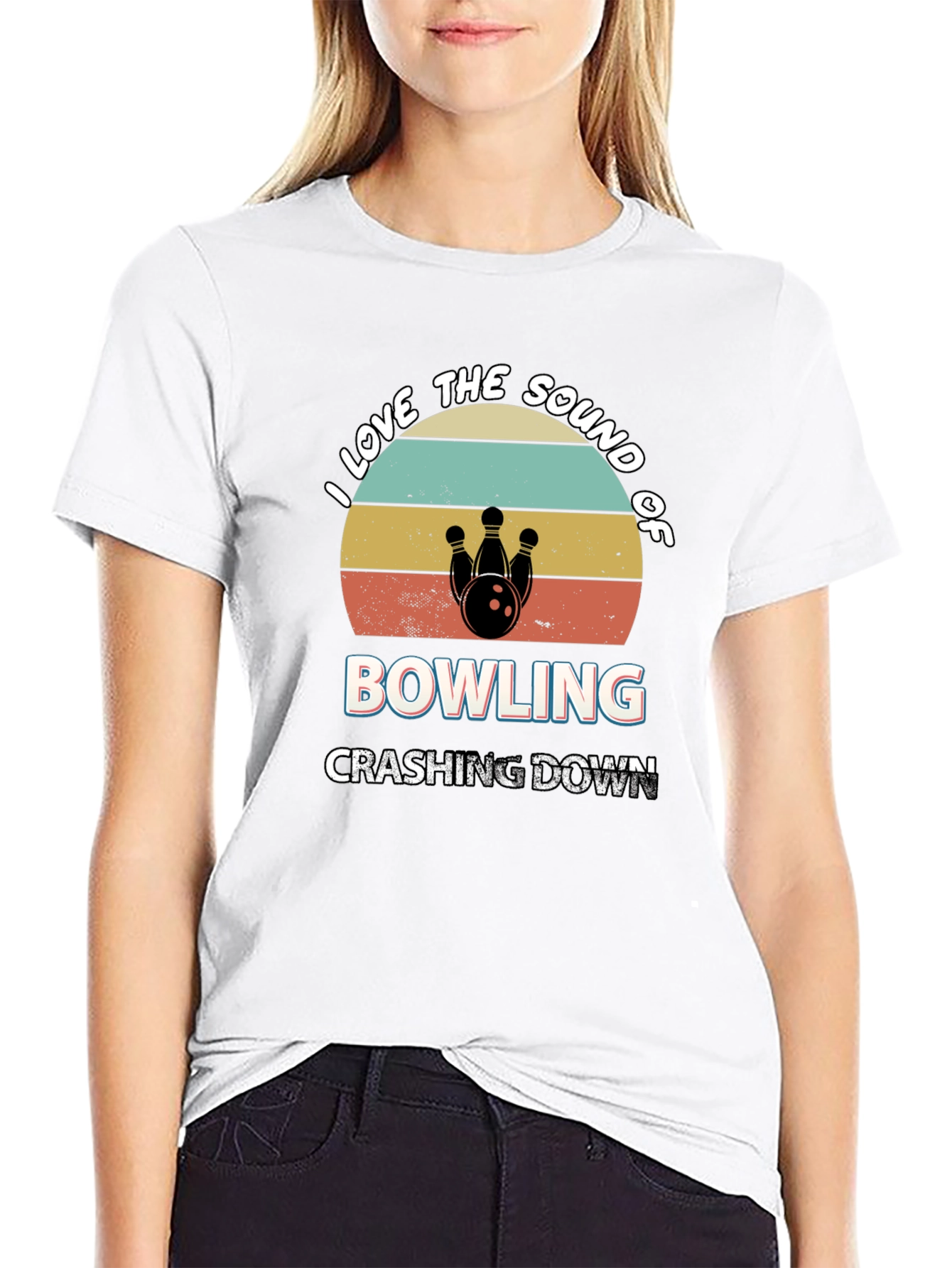 Bowling Sound Retro Style Graphic Tee