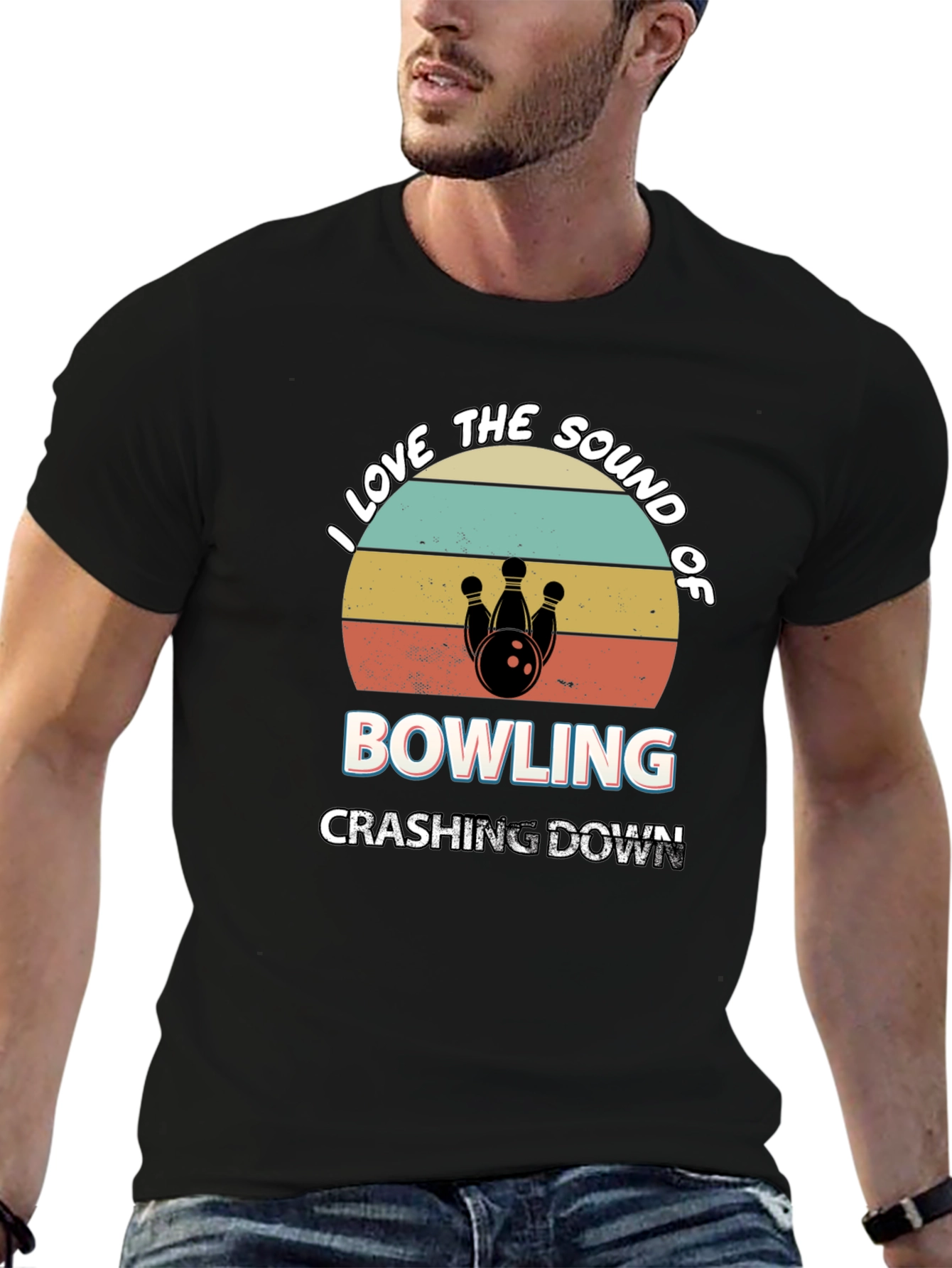 Bowling Sound Retro Style Graphic Tee