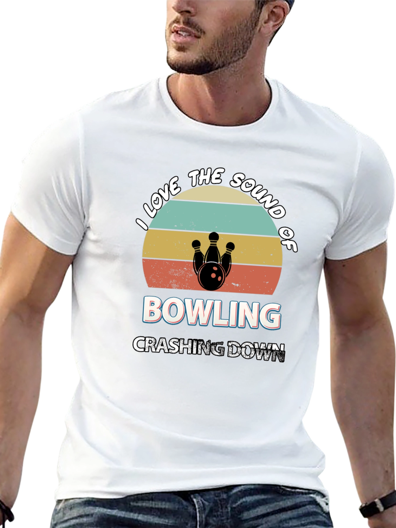 Bowling Sound Retro Style Graphic Tee