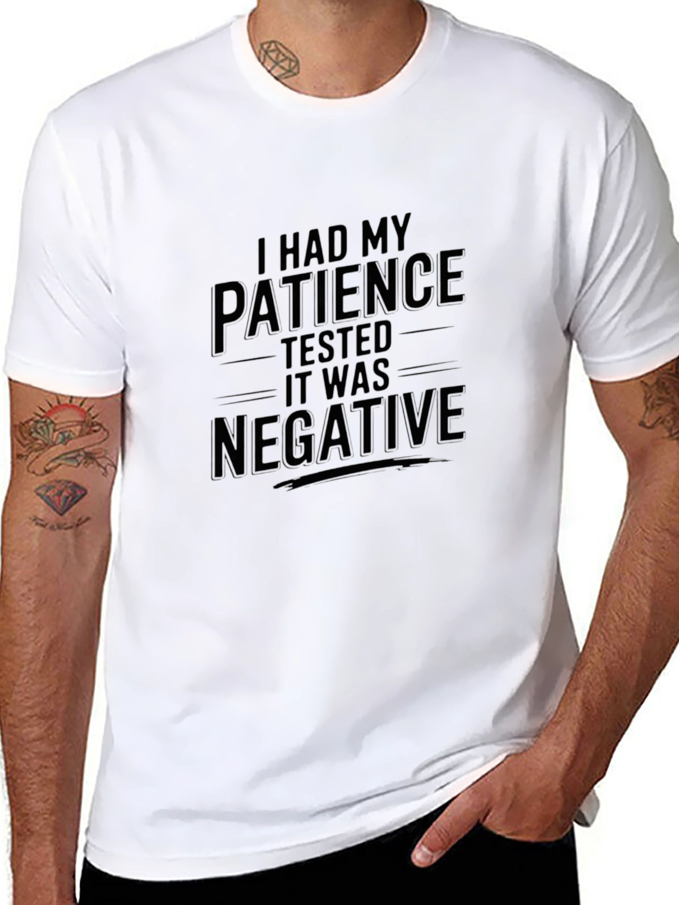 Humorous Patience Tested Graphic T-Shirt