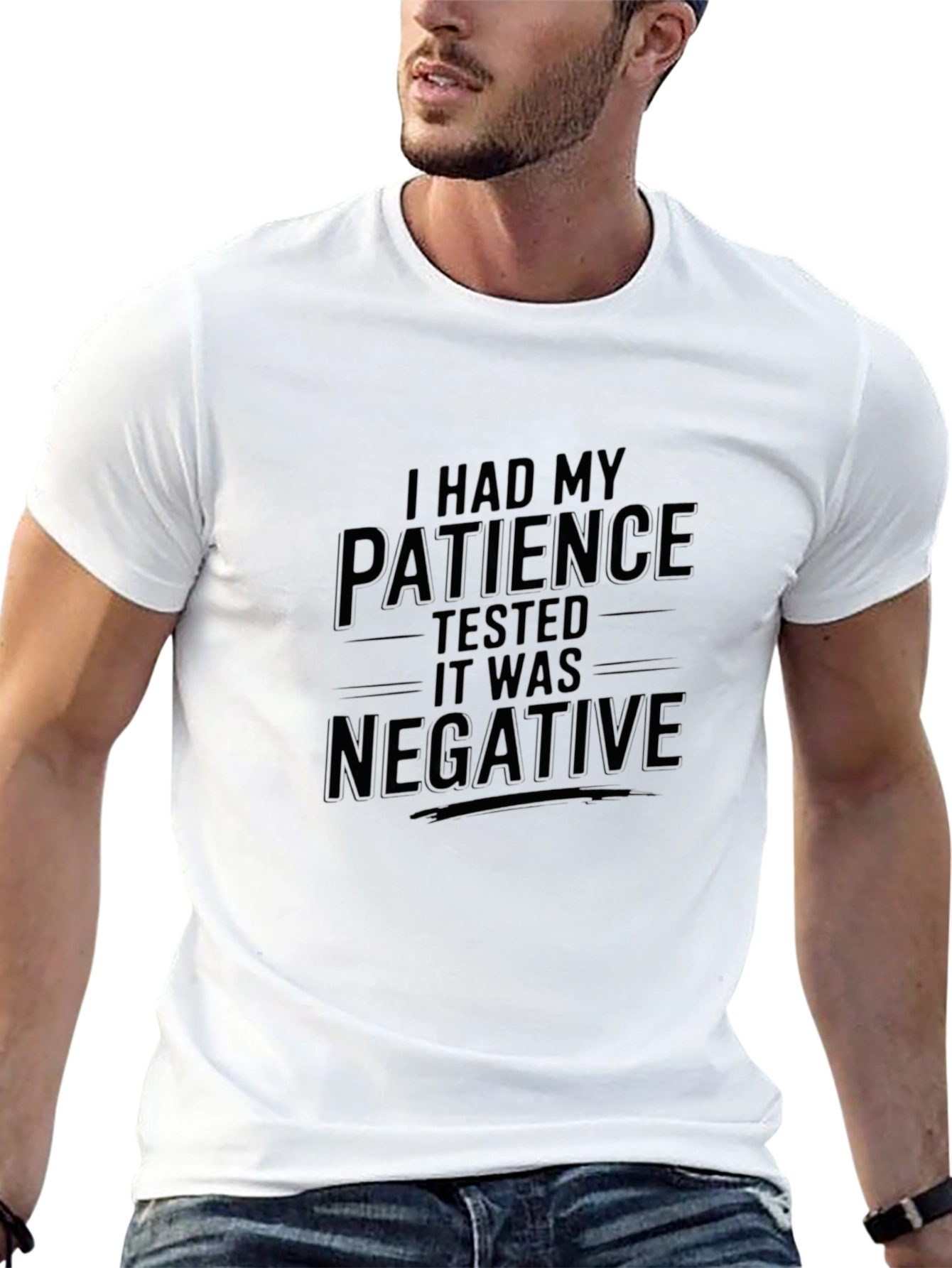 Humorous Patience Tested Graphic T-Shirt