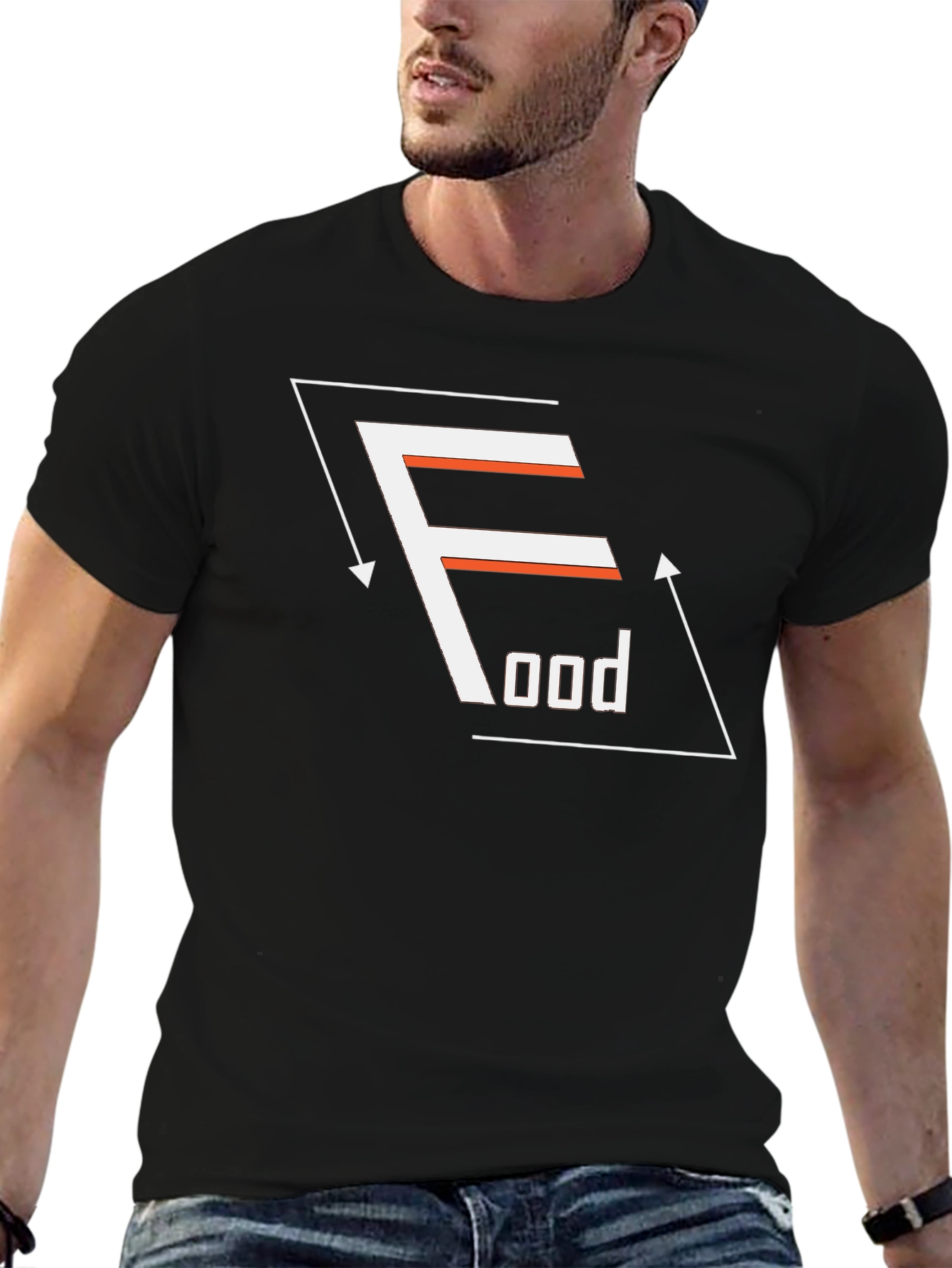 Modern Flood Graphic Tee - Black Short Sleeve