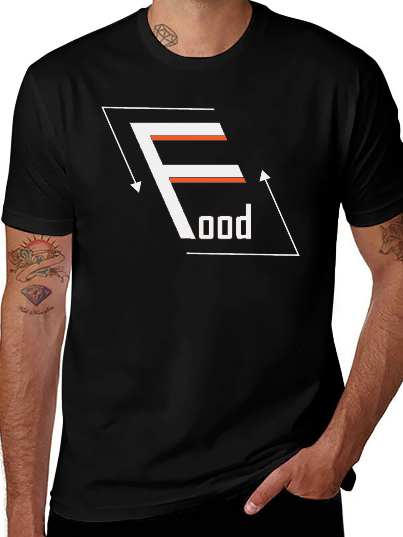 Modern Flood Graphic Tee - Black Short Sleeve