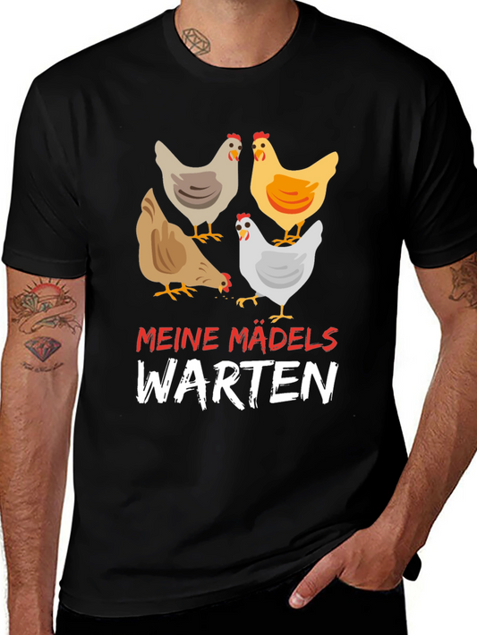 Funny Chicken Ladies T-Shirt - Meine Madels Warten