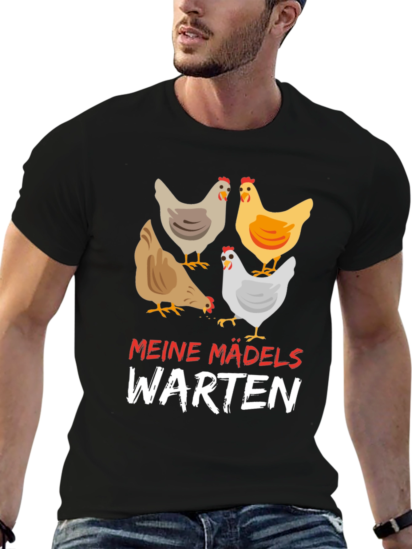 Funny Chicken Ladies T-Shirt - Meine Madels Warten