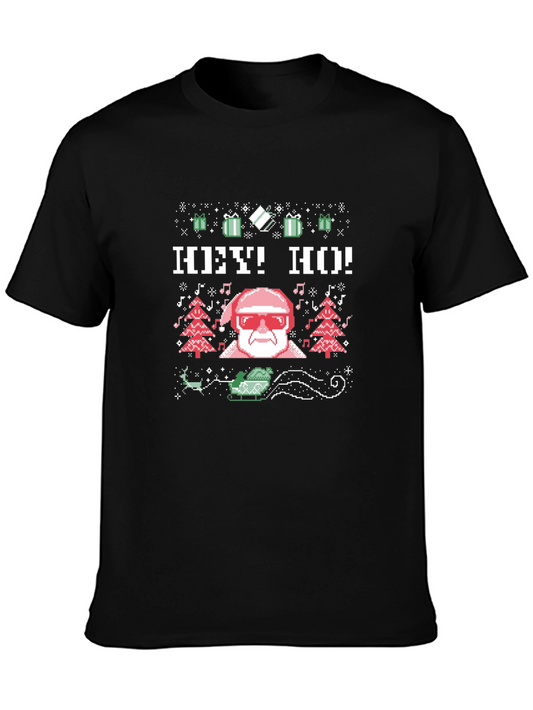 Cool Santa Pixel Art Ugly Christmas T-Shirt