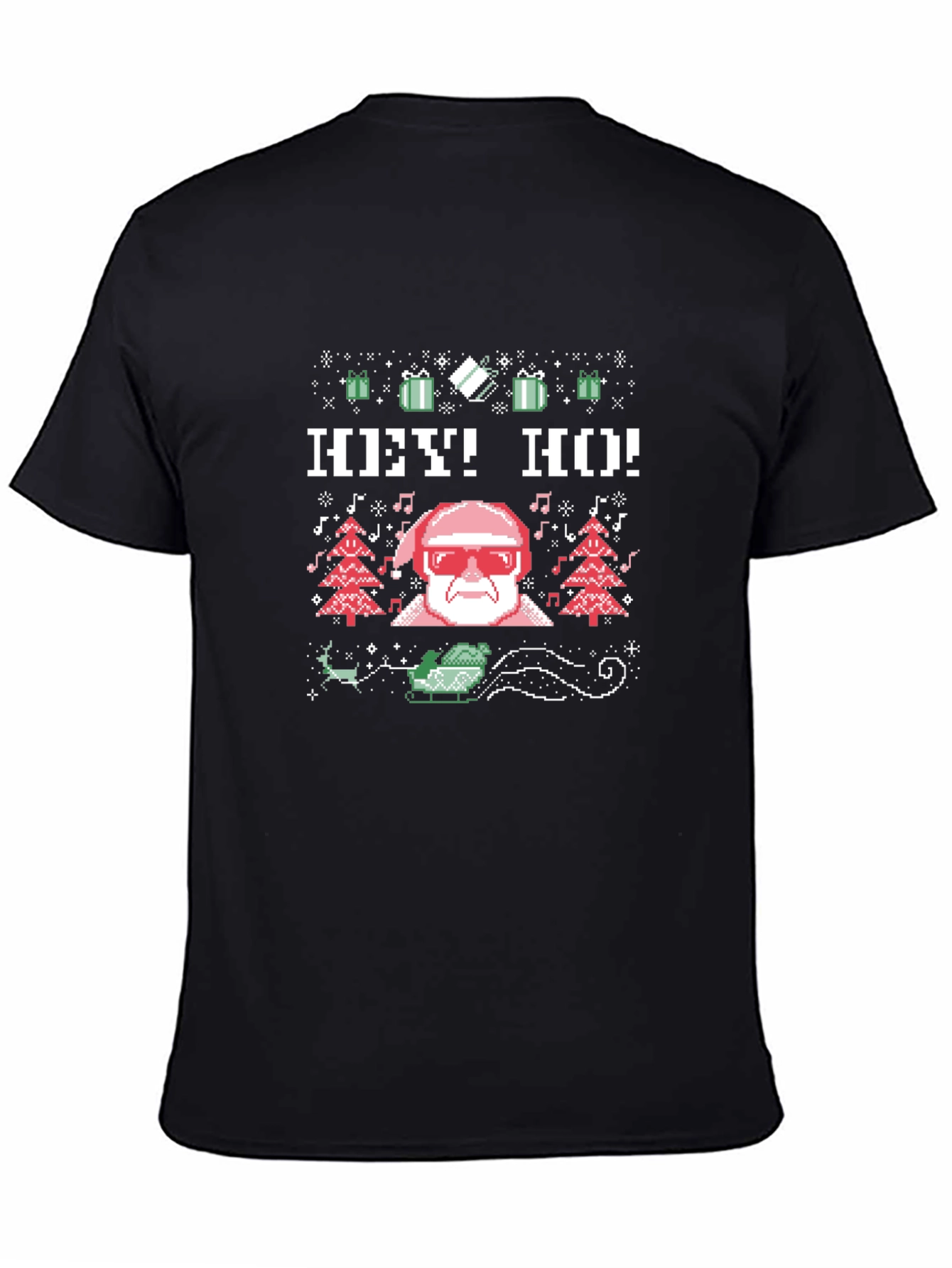 Cool Santa Pixel Art Ugly Christmas T-Shirt