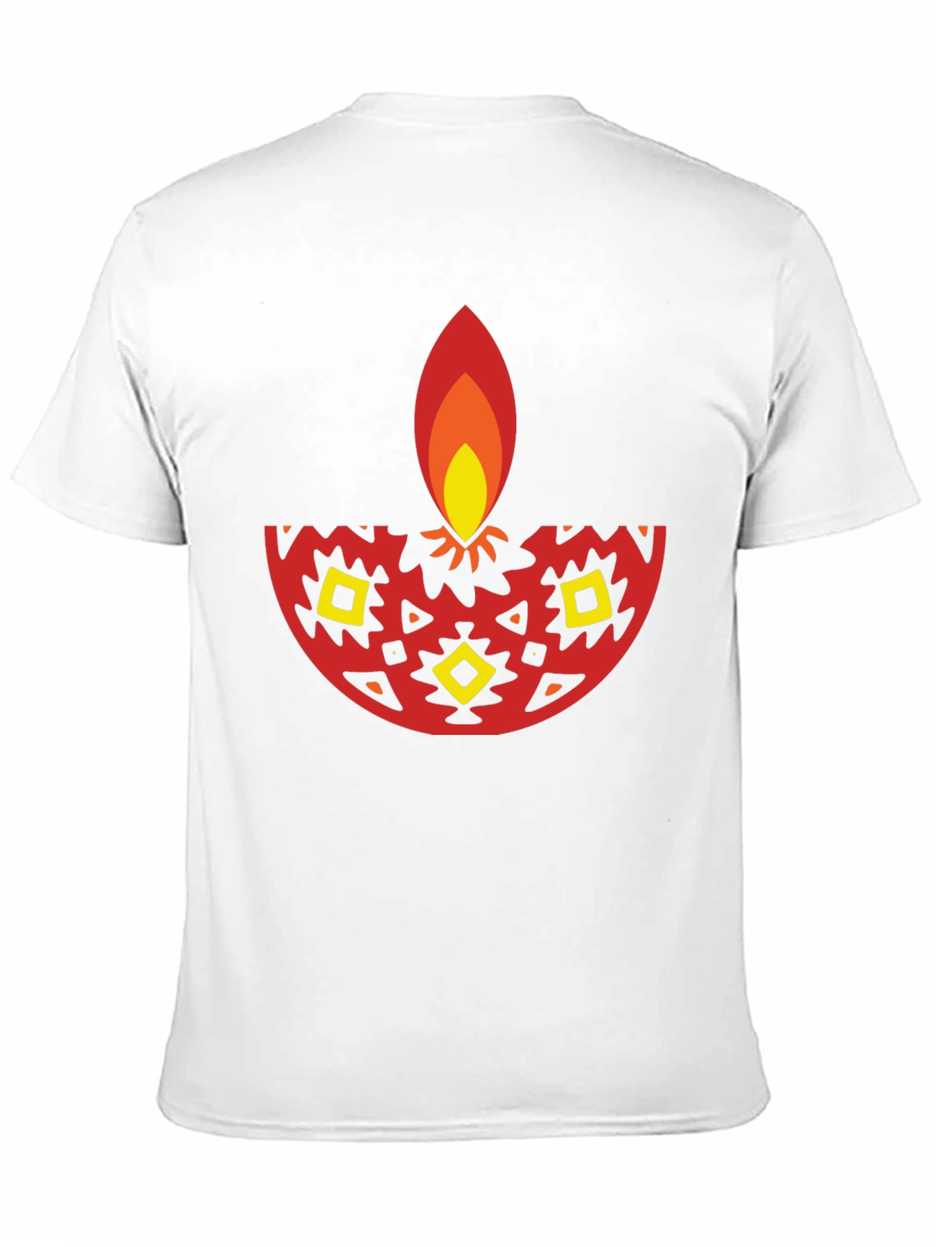 Diwali Graphic Tee - Black Cotton Blend T-Shirt