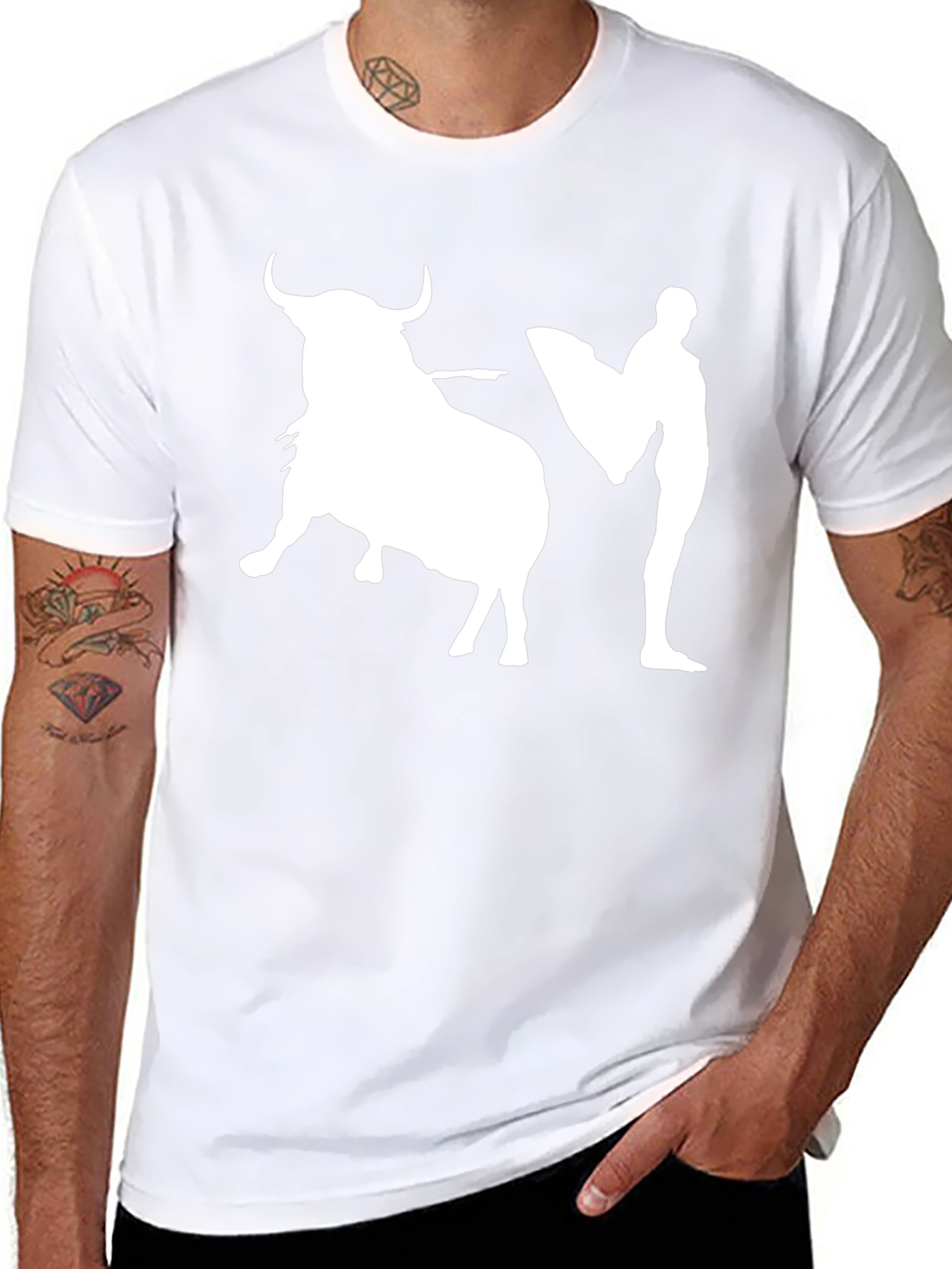Bullfighter Graphic Tee - Black Cotton T-Shirt