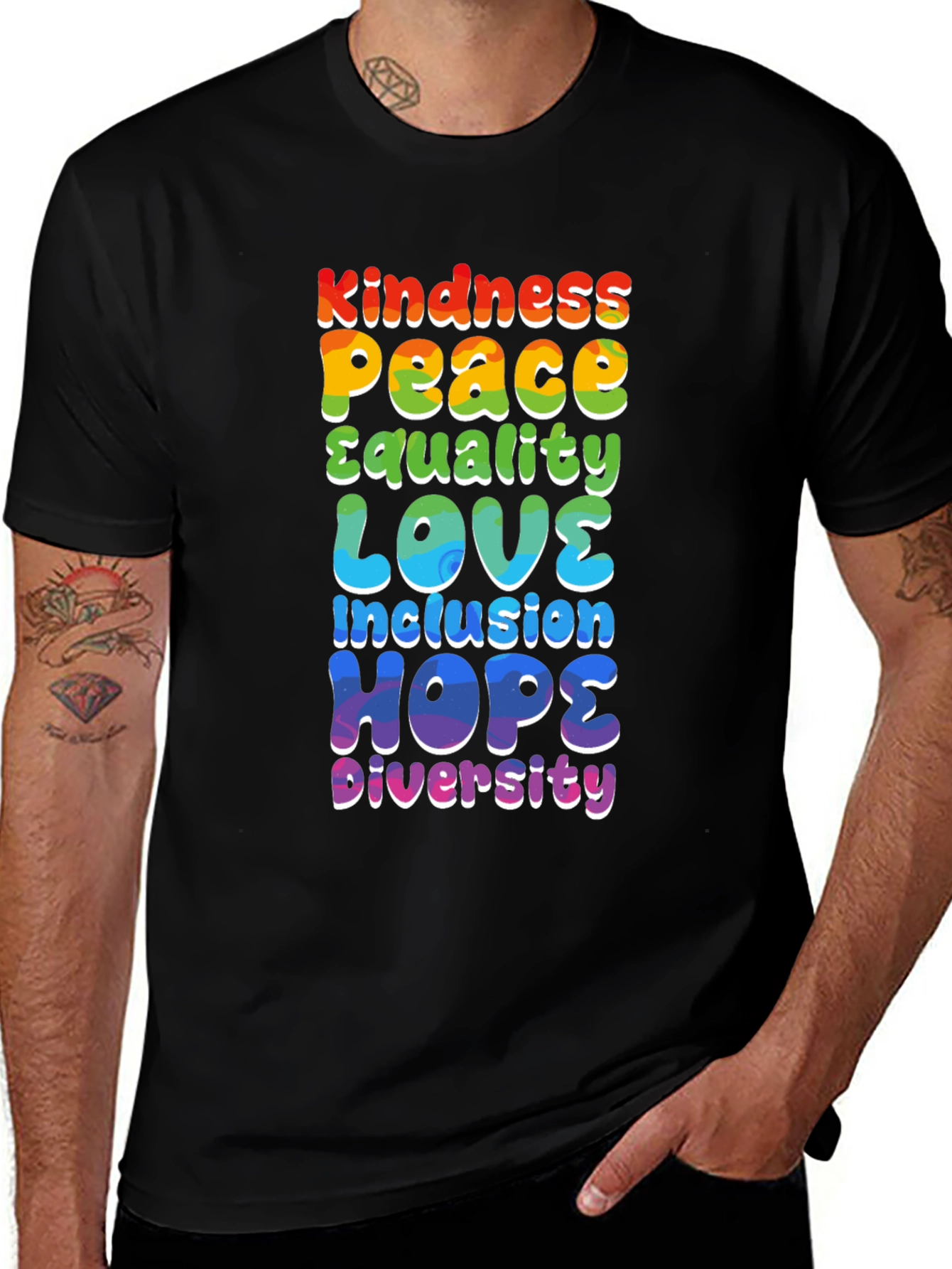 Kindness Peace Love Equality Inclusion Hope Diversity Tee