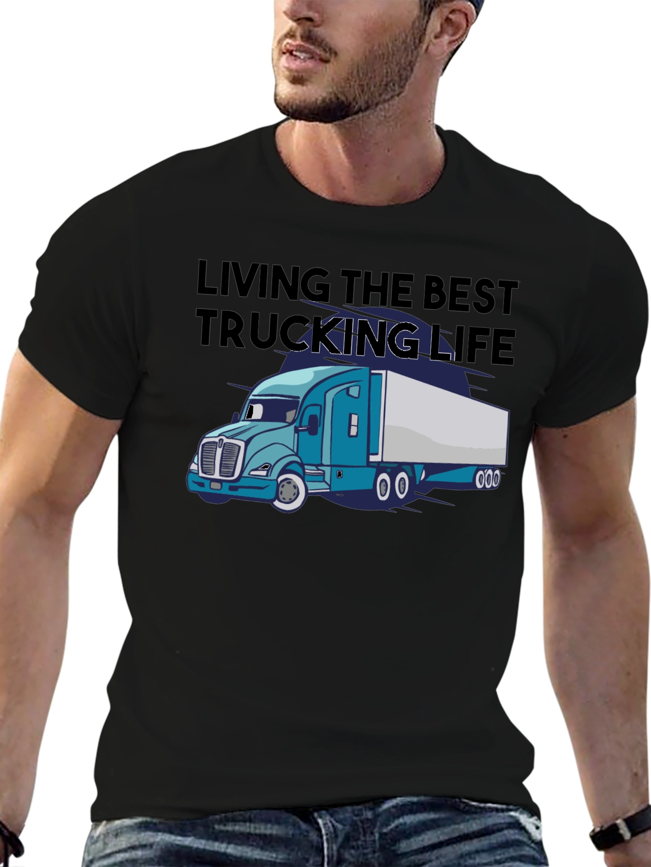 Trucking Life Black T-Shirt