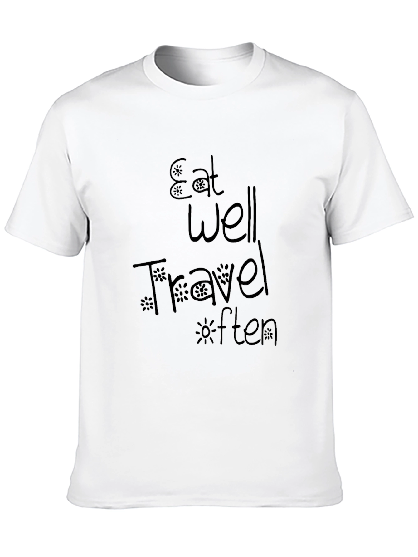 Eat Well Travel Often Black T-Shirt