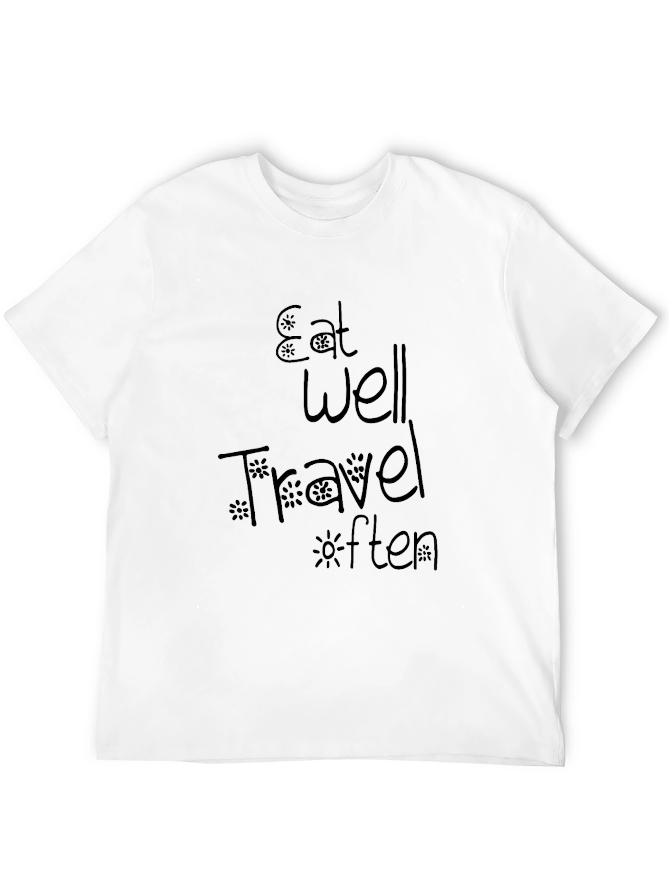 Eat Well Travel Often Black T-Shirt