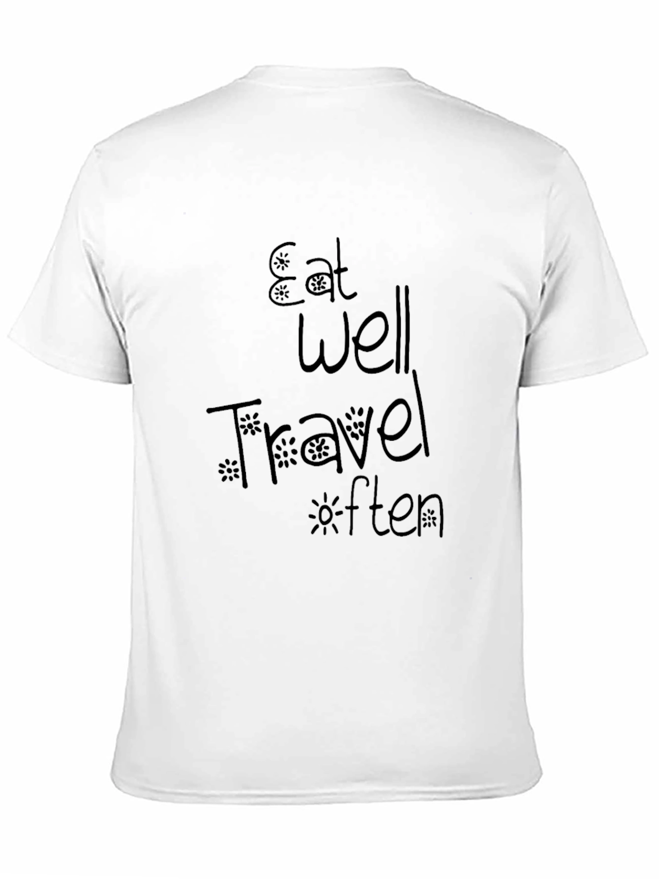 Eat Well Travel Often Black T-Shirt