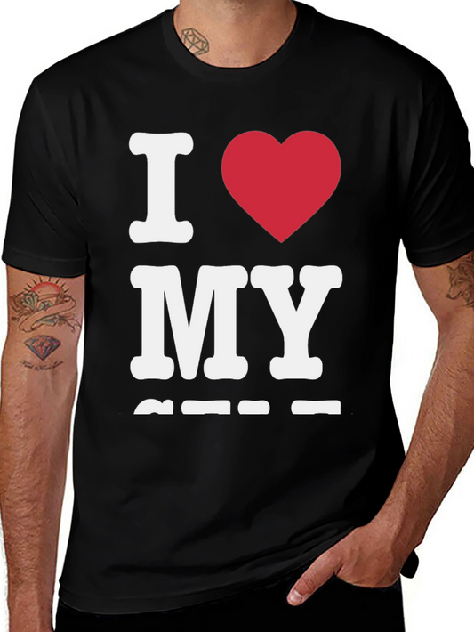 I Love My City Graphic Tee - Black Cotton Casual T-Shirt