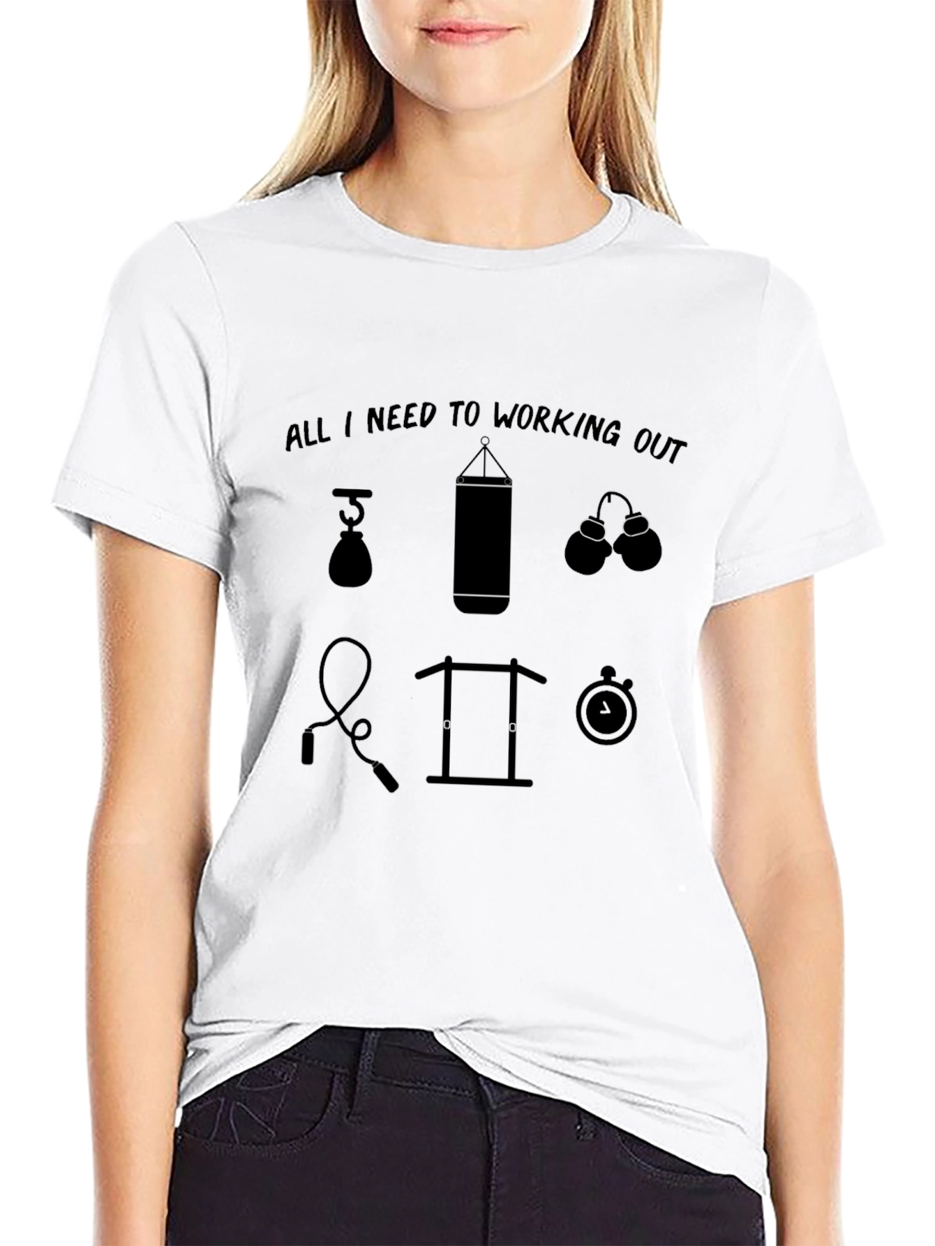 Workout Essentials Graphic Tee - Black