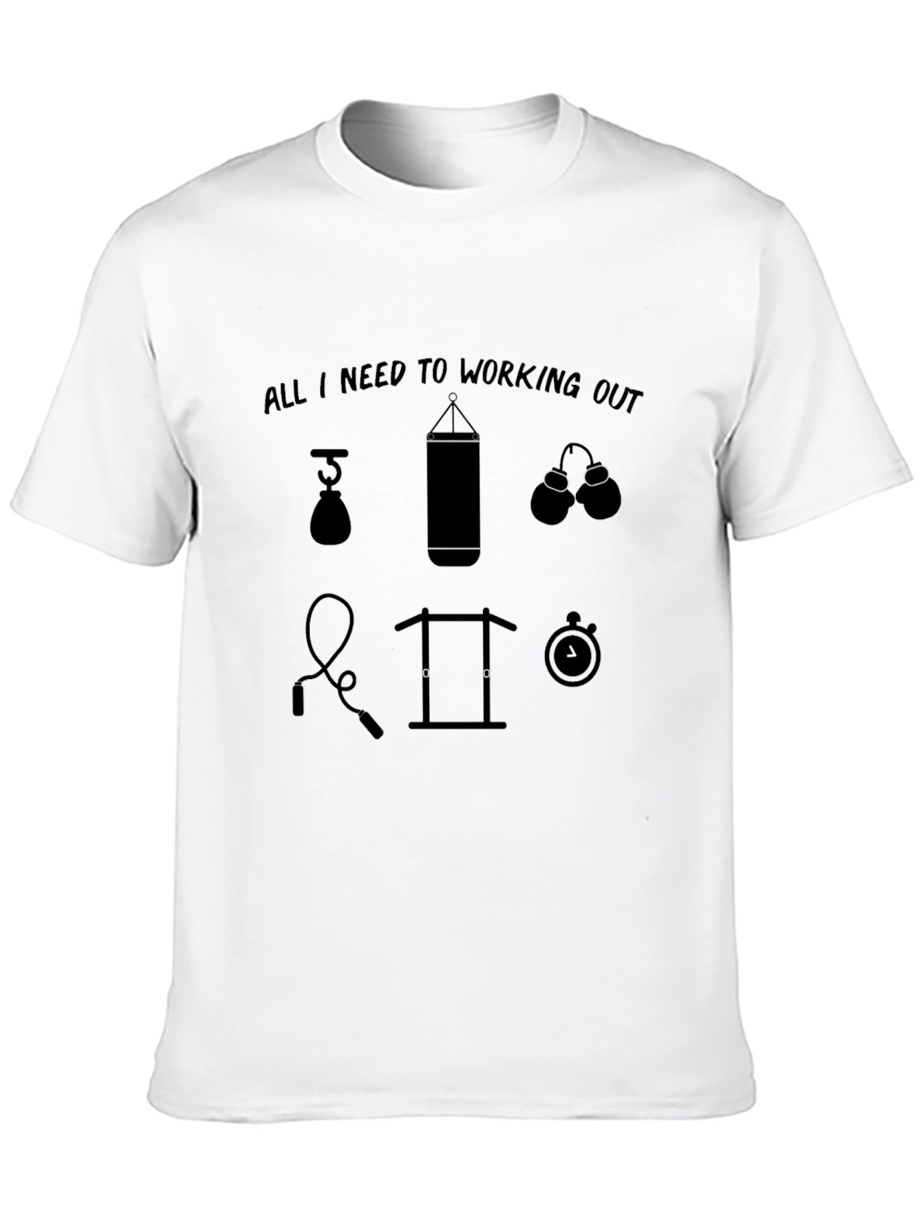 Workout Essentials Graphic Tee - Black