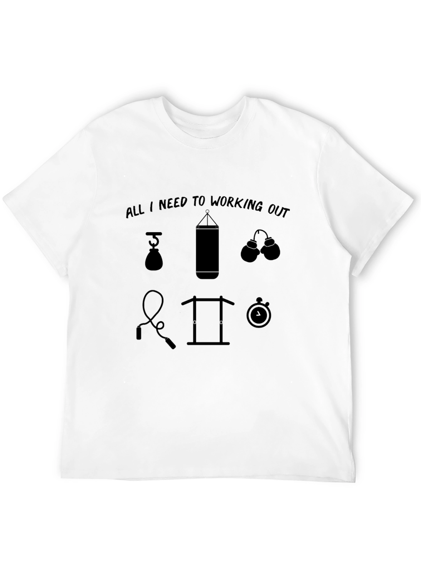 Workout Essentials Graphic Tee - Black