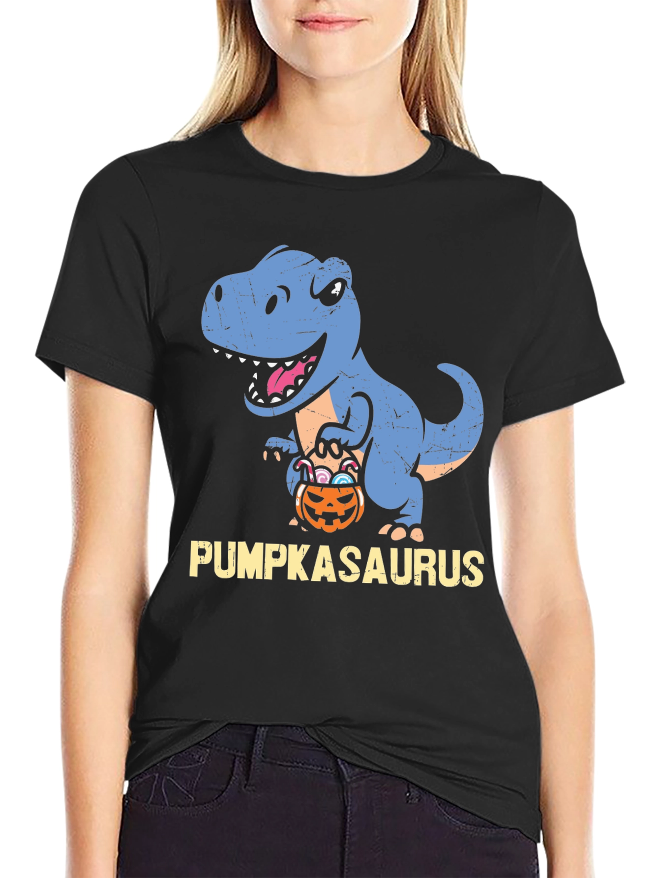 Pumpkasaurus T-Rex Halloween Shirt
