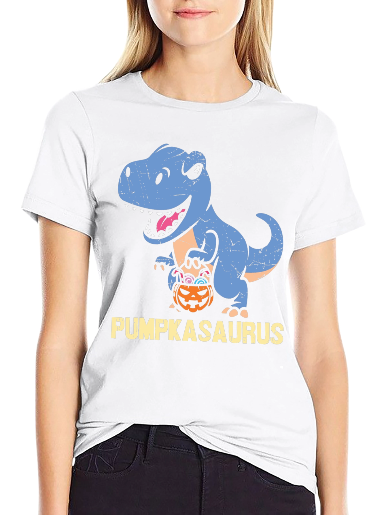 Pumpkasaurus T-Rex Halloween Shirt