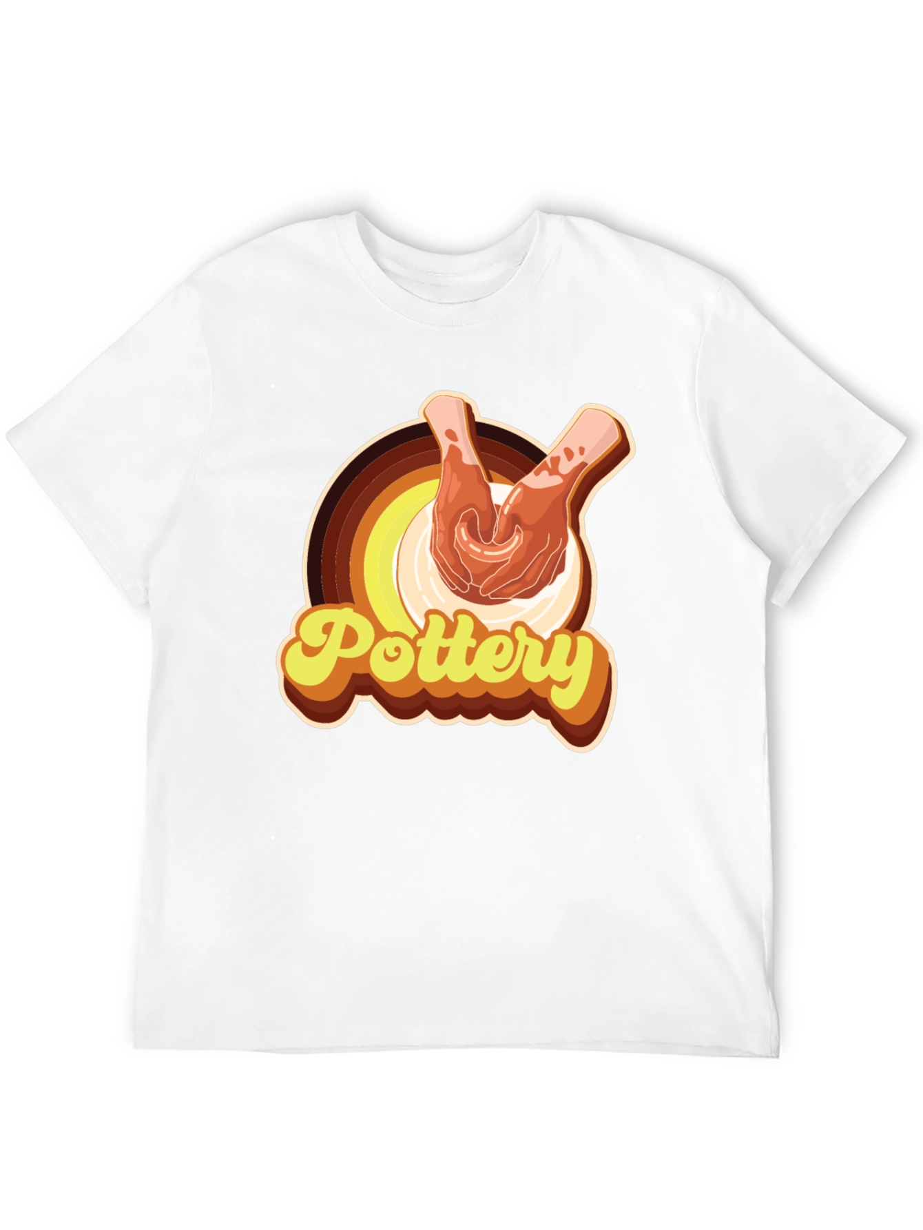 Pottery Hands T-Shirt - Retro Style Pottering Tee
