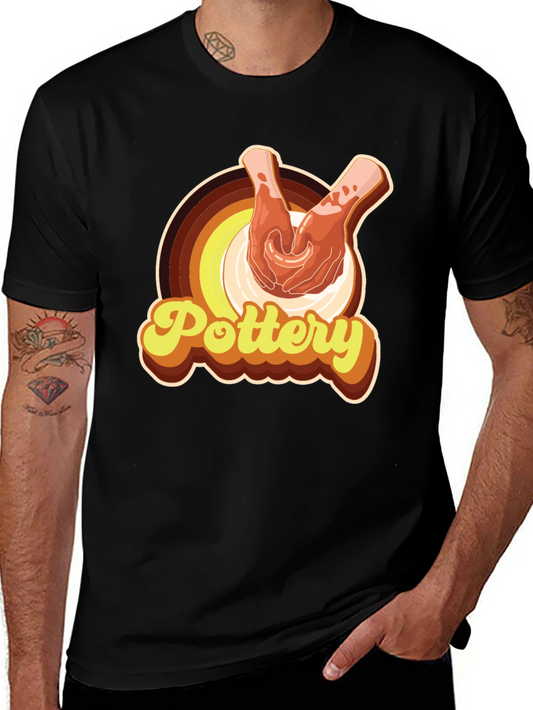 Pottery Hands T-Shirt - Retro Style Pottering Tee