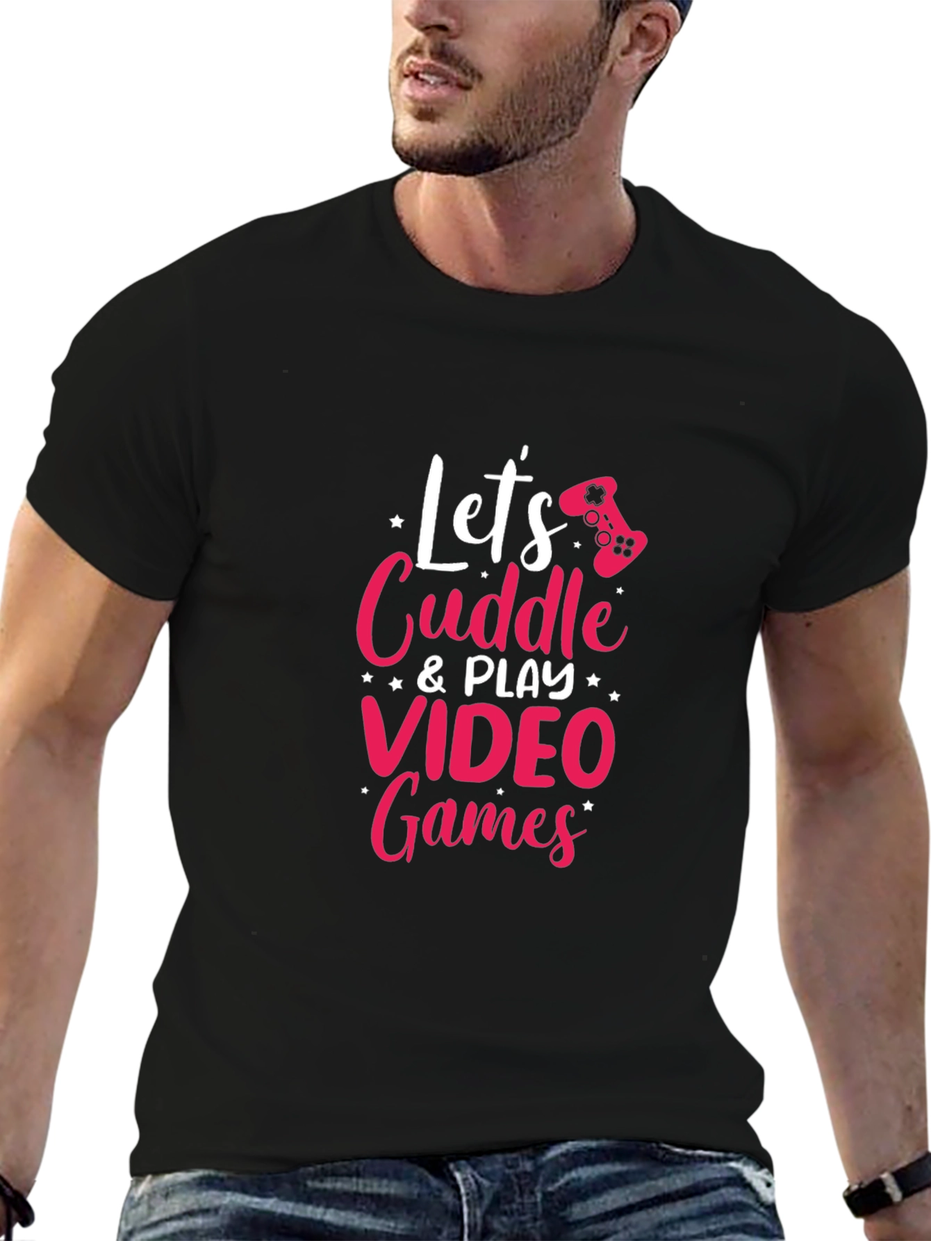 Lets Cuddle & Play Video Games Graphic Tee