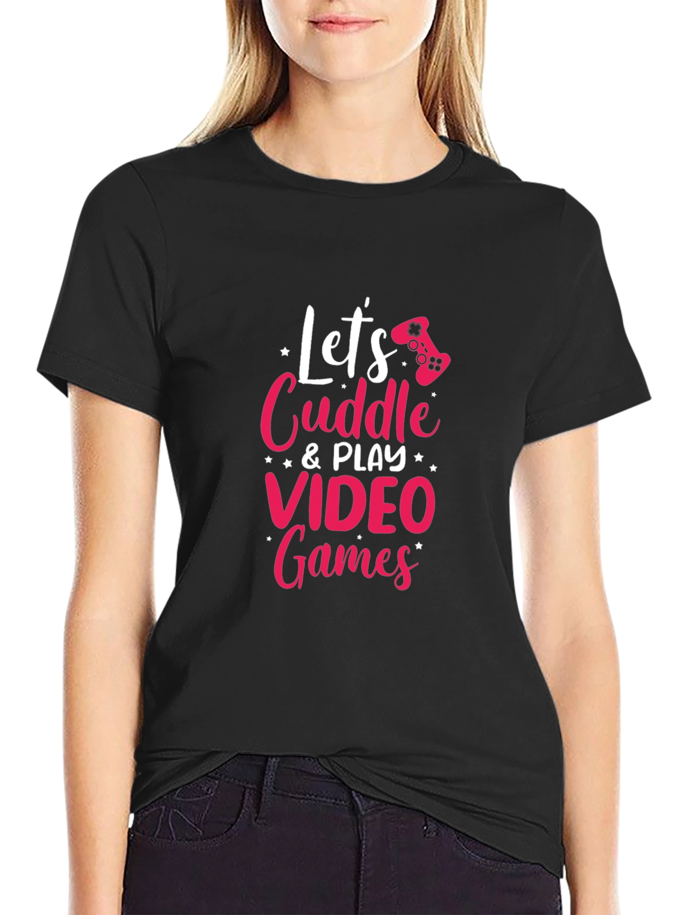 Lets Cuddle & Play Video Games Graphic Tee