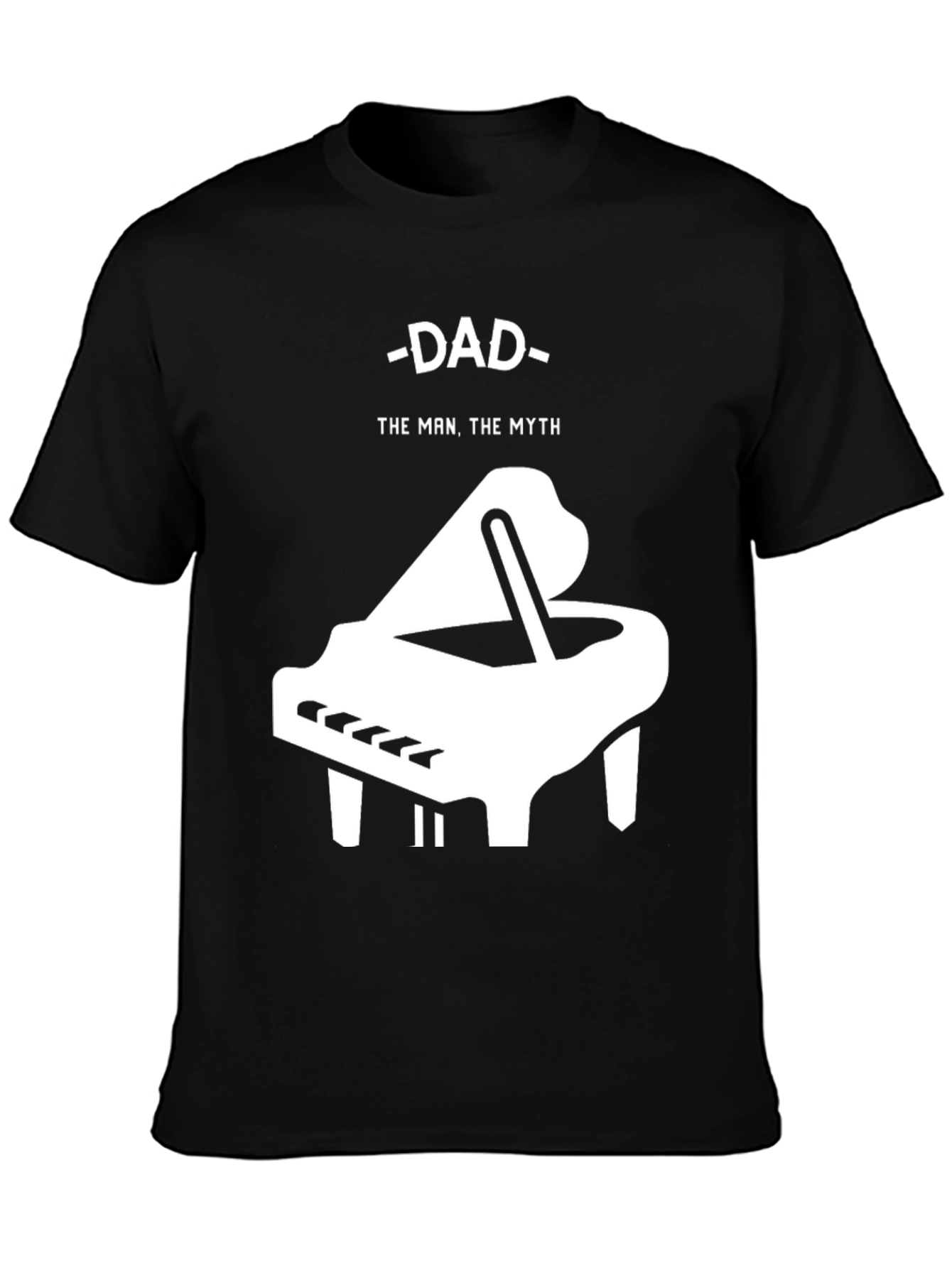 Dad The Man Myth Piano Graphic T-Shirt