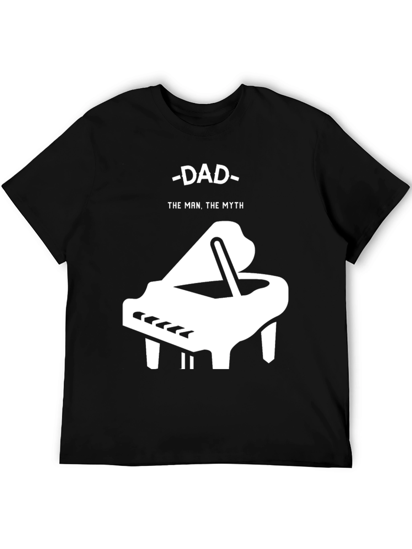 Dad The Man Myth Piano Graphic T-Shirt