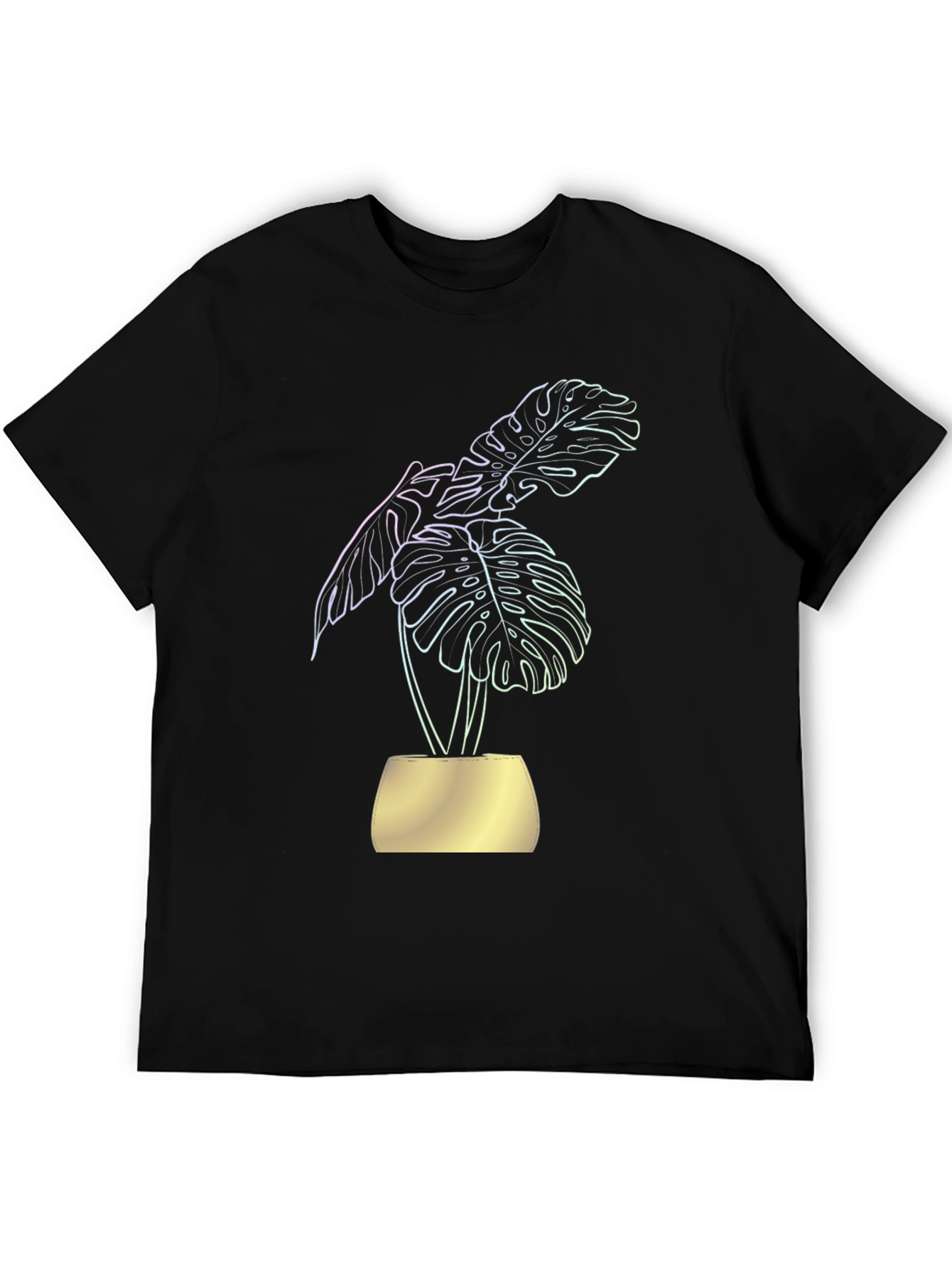 Monstera Plant Graphic Tee - Black