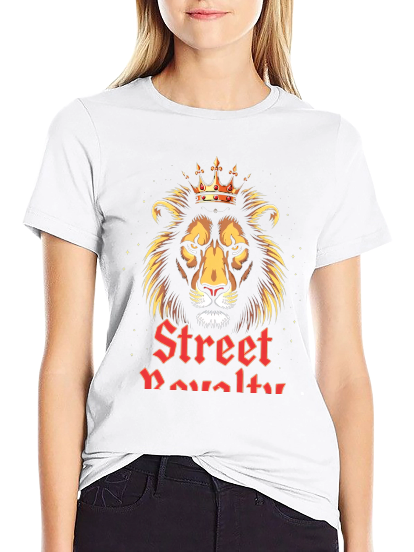 Street Royalty Lion Graphic Tee - Black
