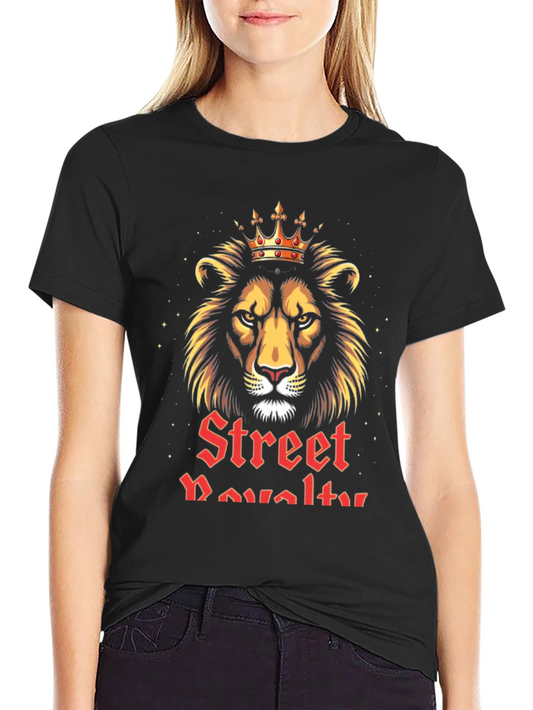 Street Royalty Lion Graphic Tee - Black
