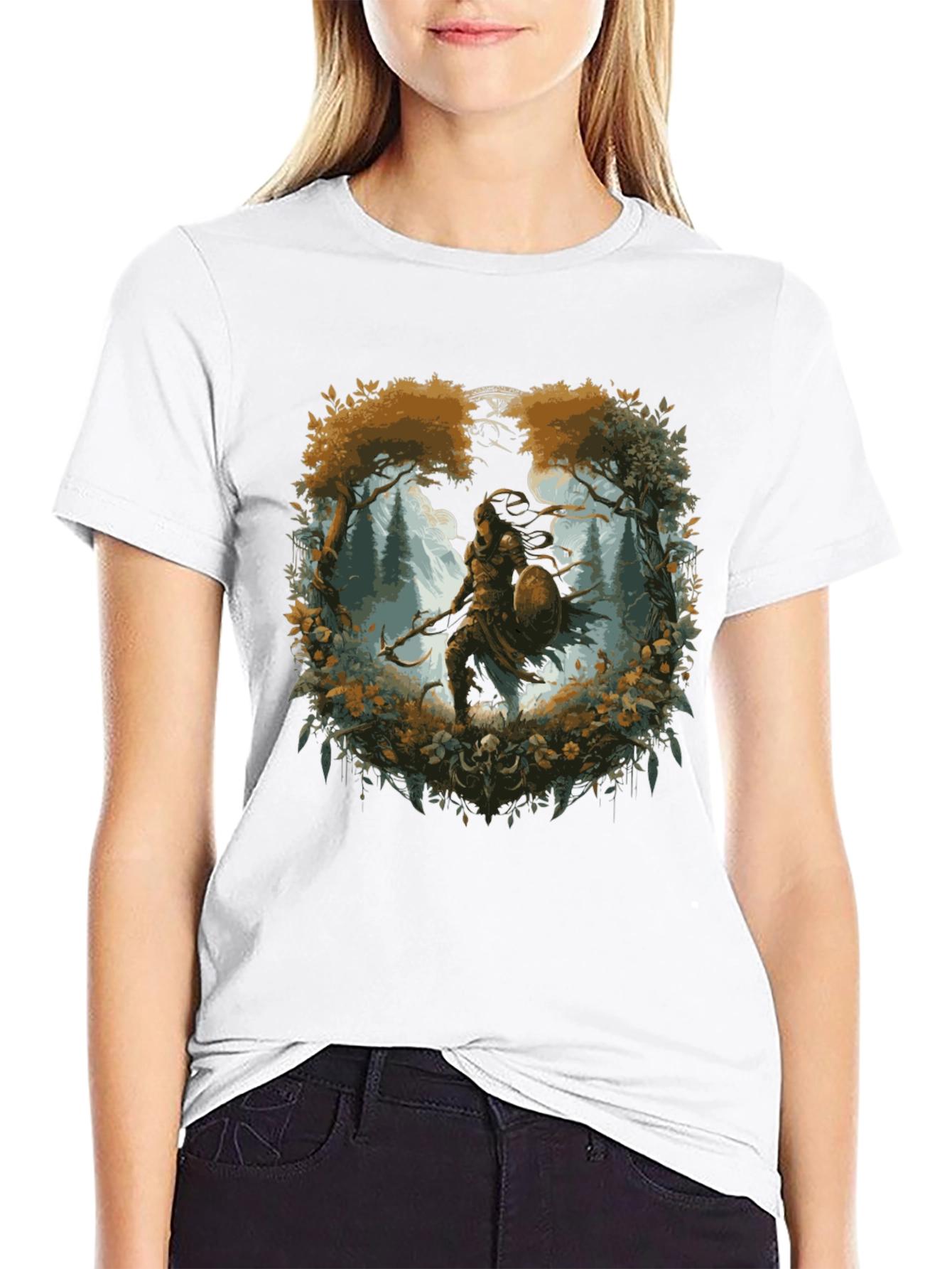 Warrior Forest Graphic T-Shirt